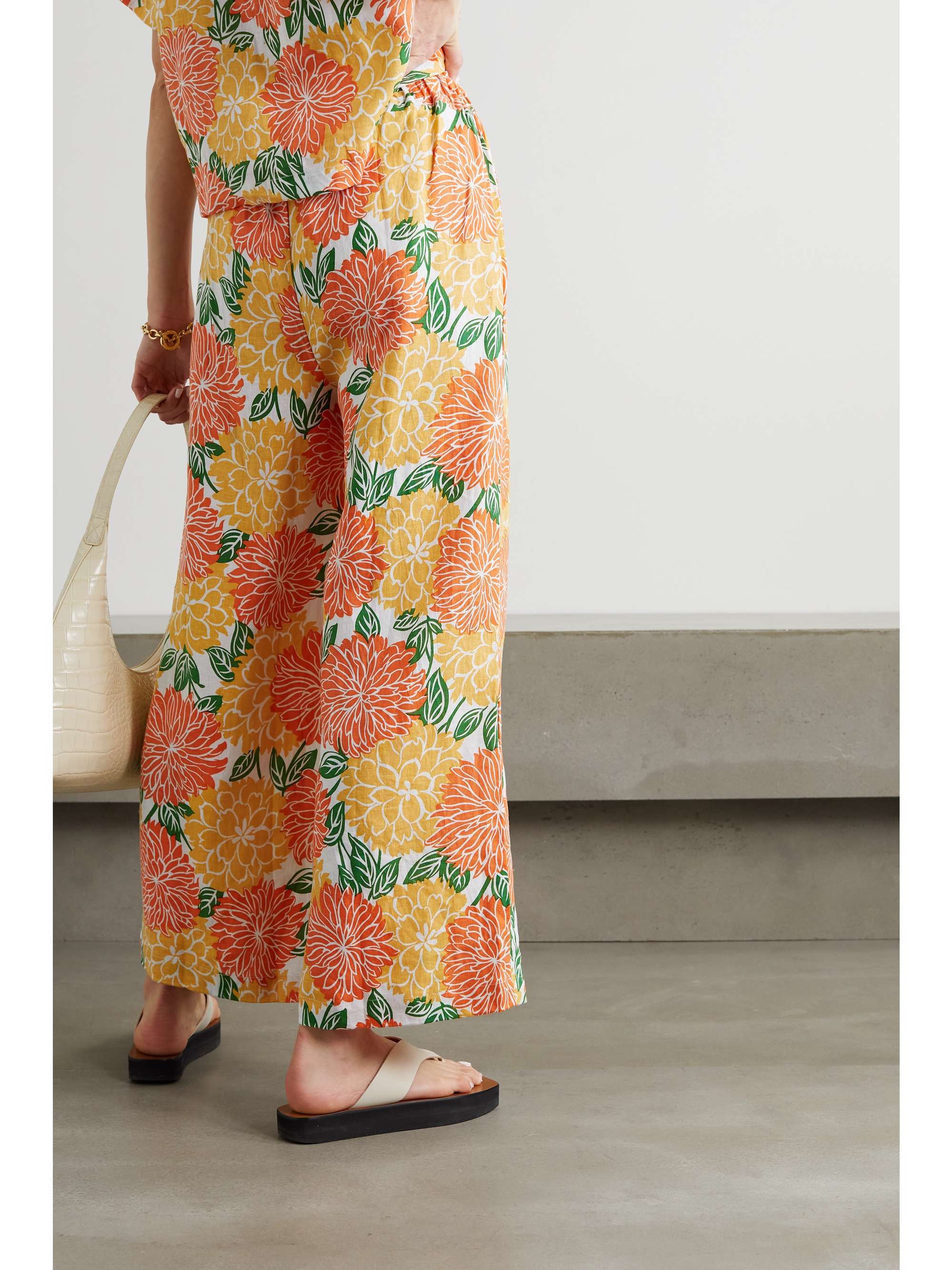 NET SUSTAIN Brielle floral-print linen 