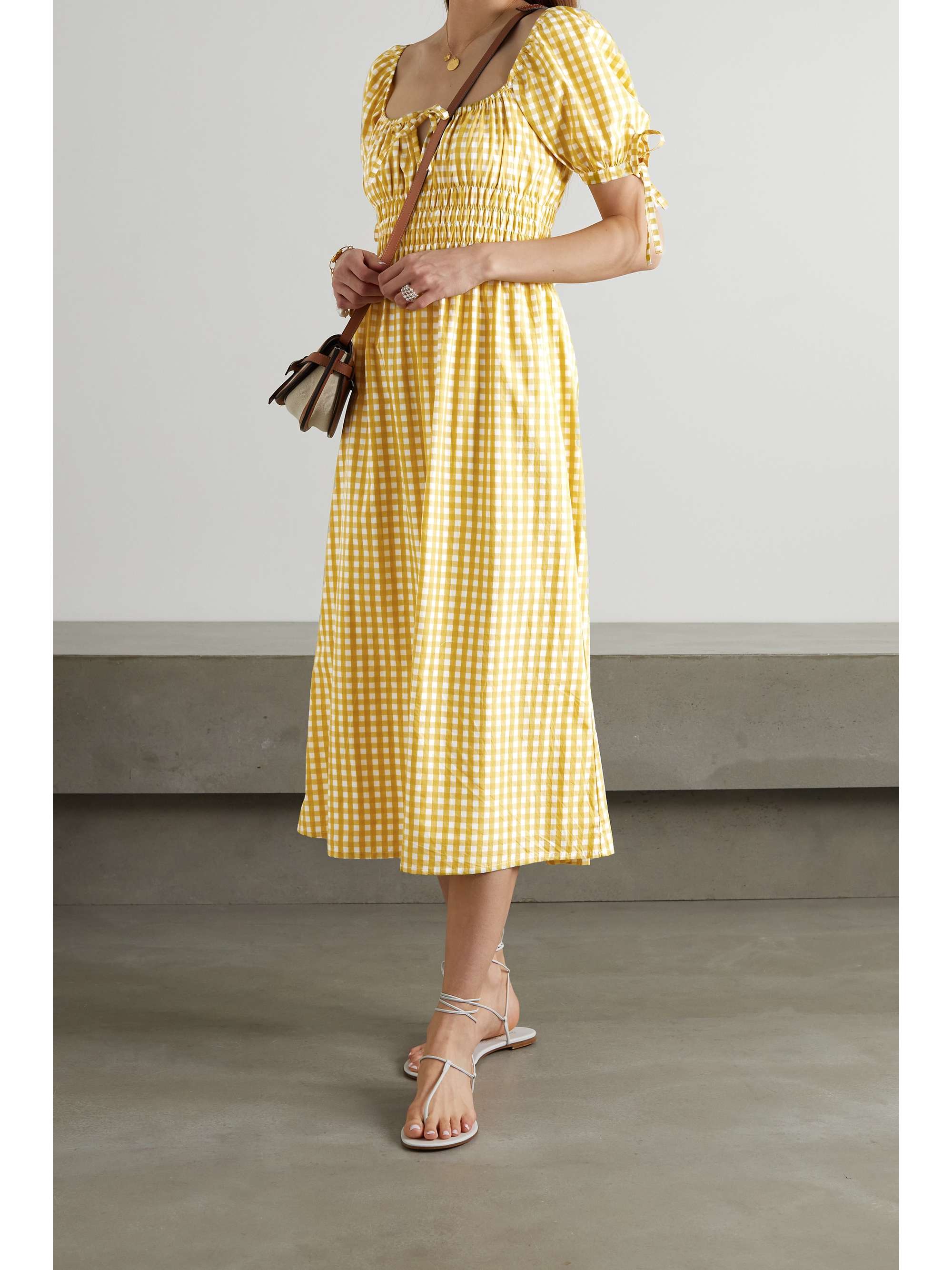 gingham dress midi