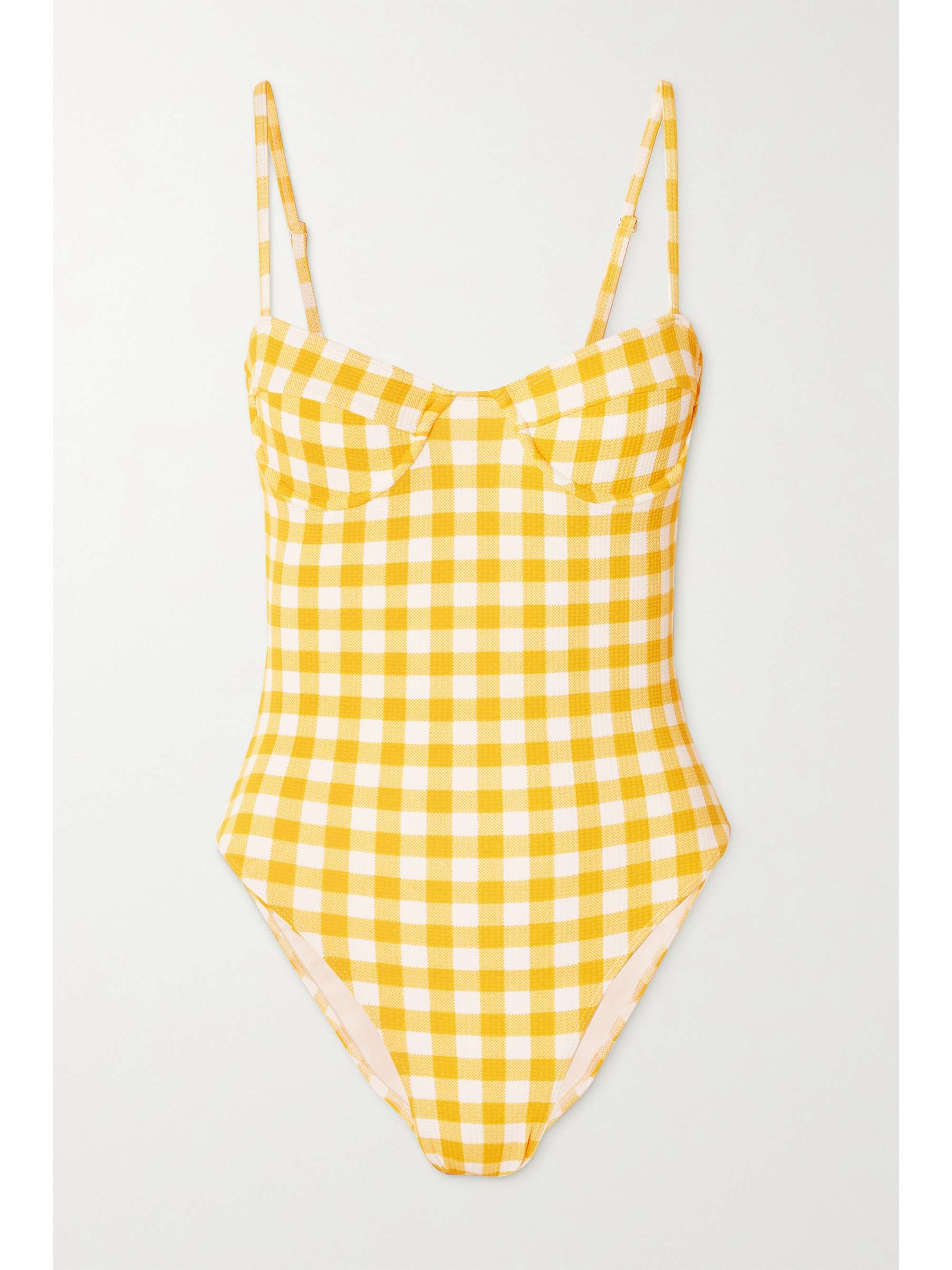 yellow gingham swimsuit