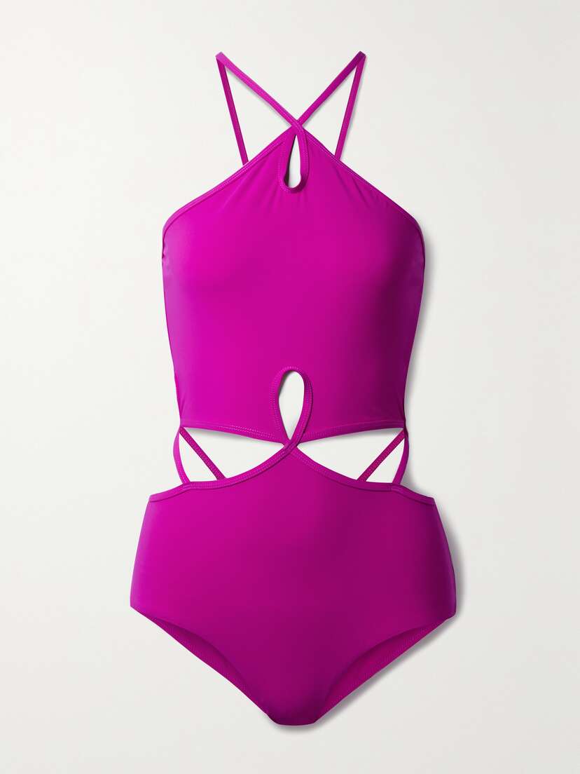 Christopher Esber Cutout Halterneck Swimsuit - UK 14