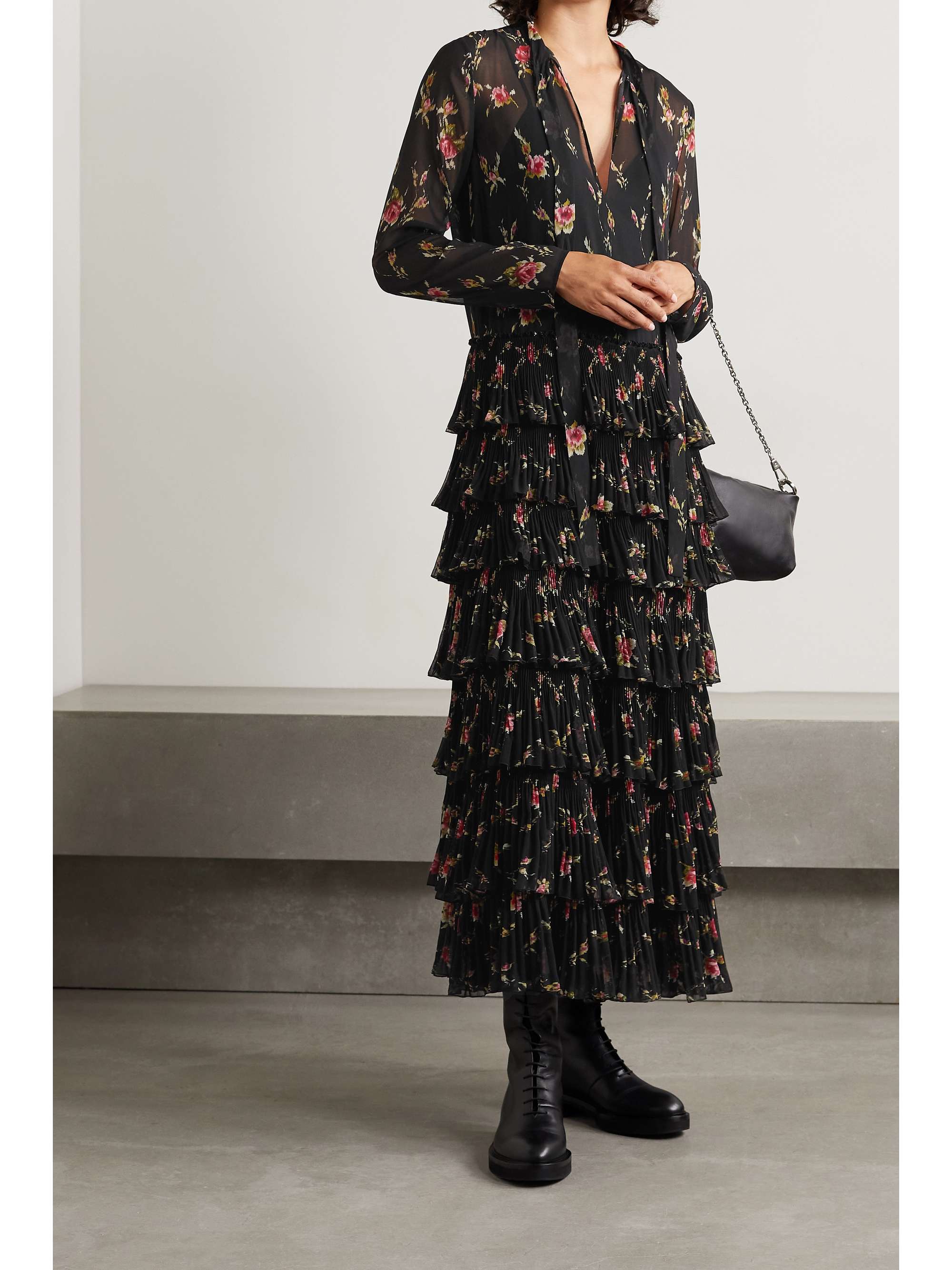 floral print chiffon