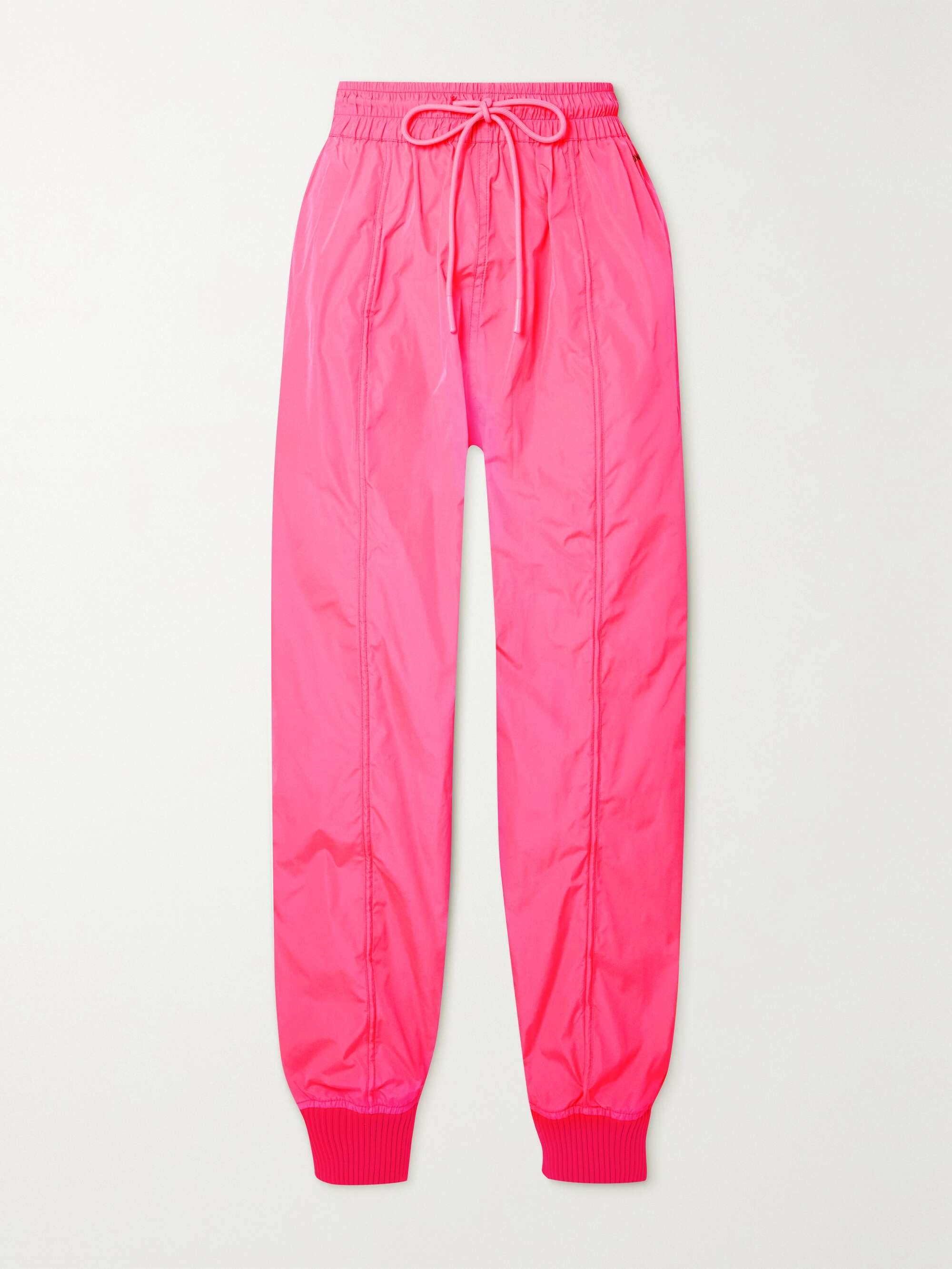 Pink Neon taffeta track pants 