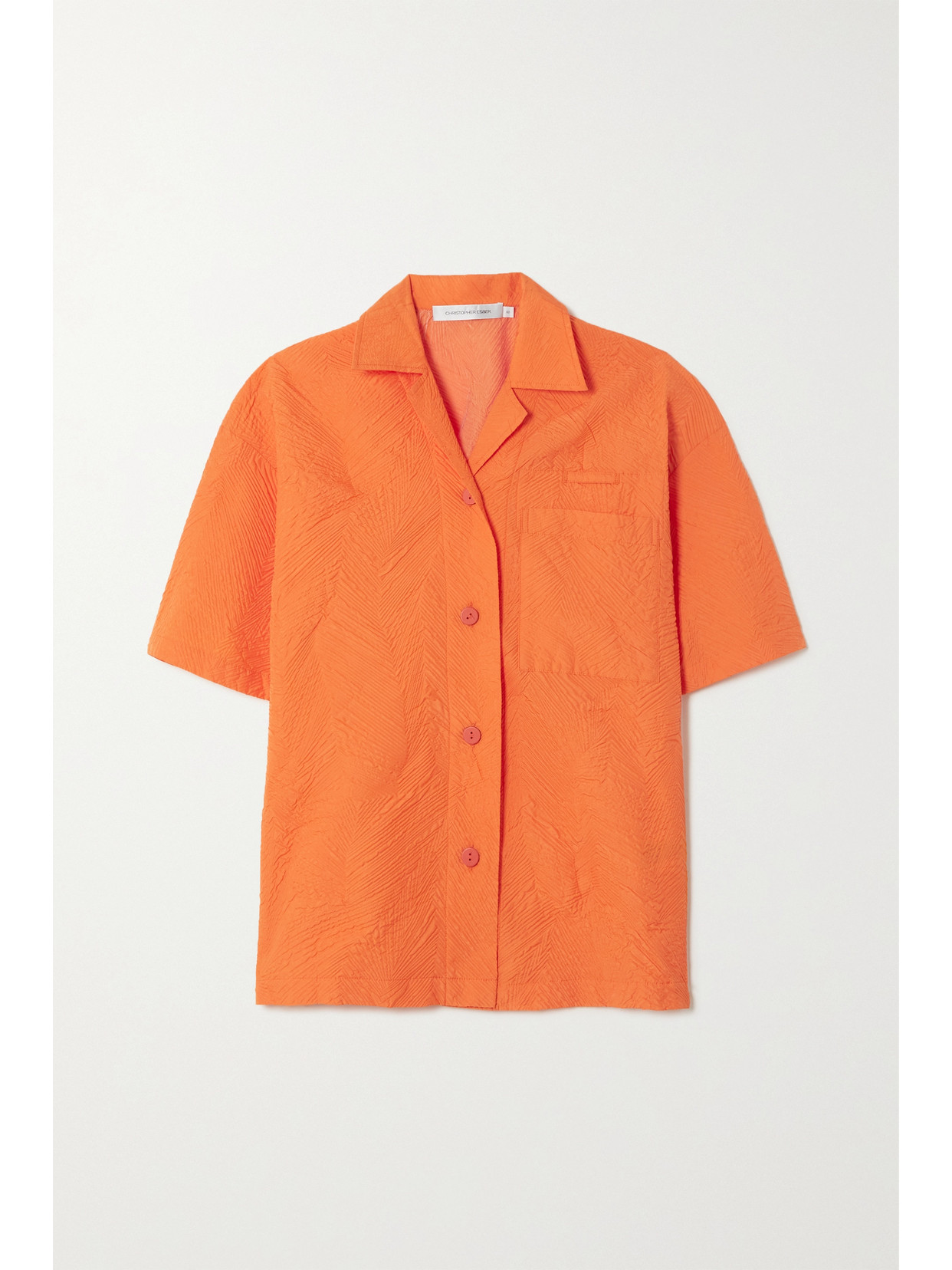 Christopher Esber Palm Tree Cloqué Shirt - Orange