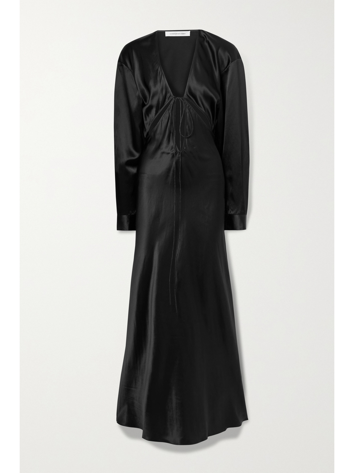 christopher esber triquetra cutout silk-satin maxi dress Christopher Esber Triquetra cutout silk maxi dress