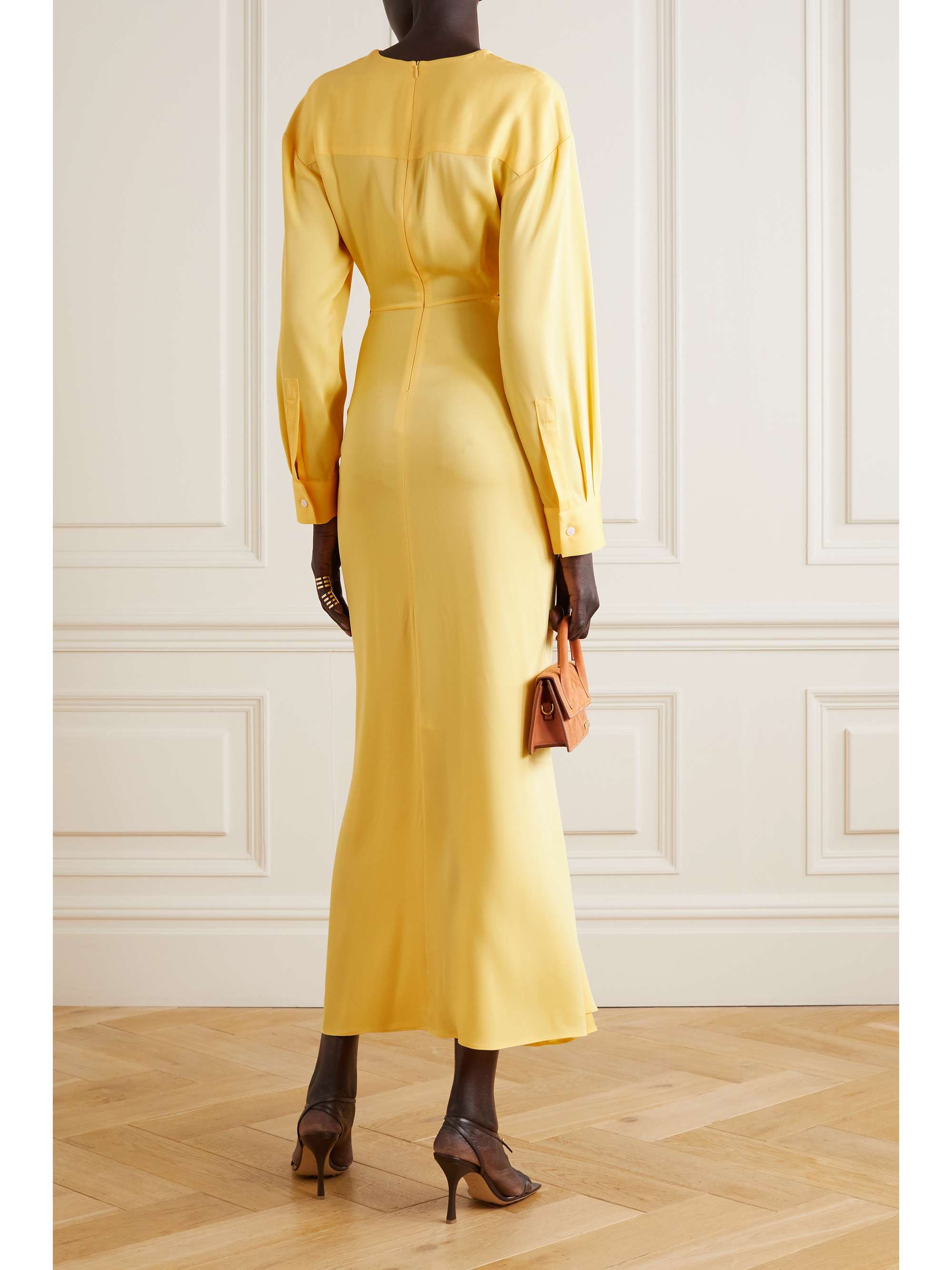 CHRISTOPHER ESBER Ruched cutout woven maxi dress