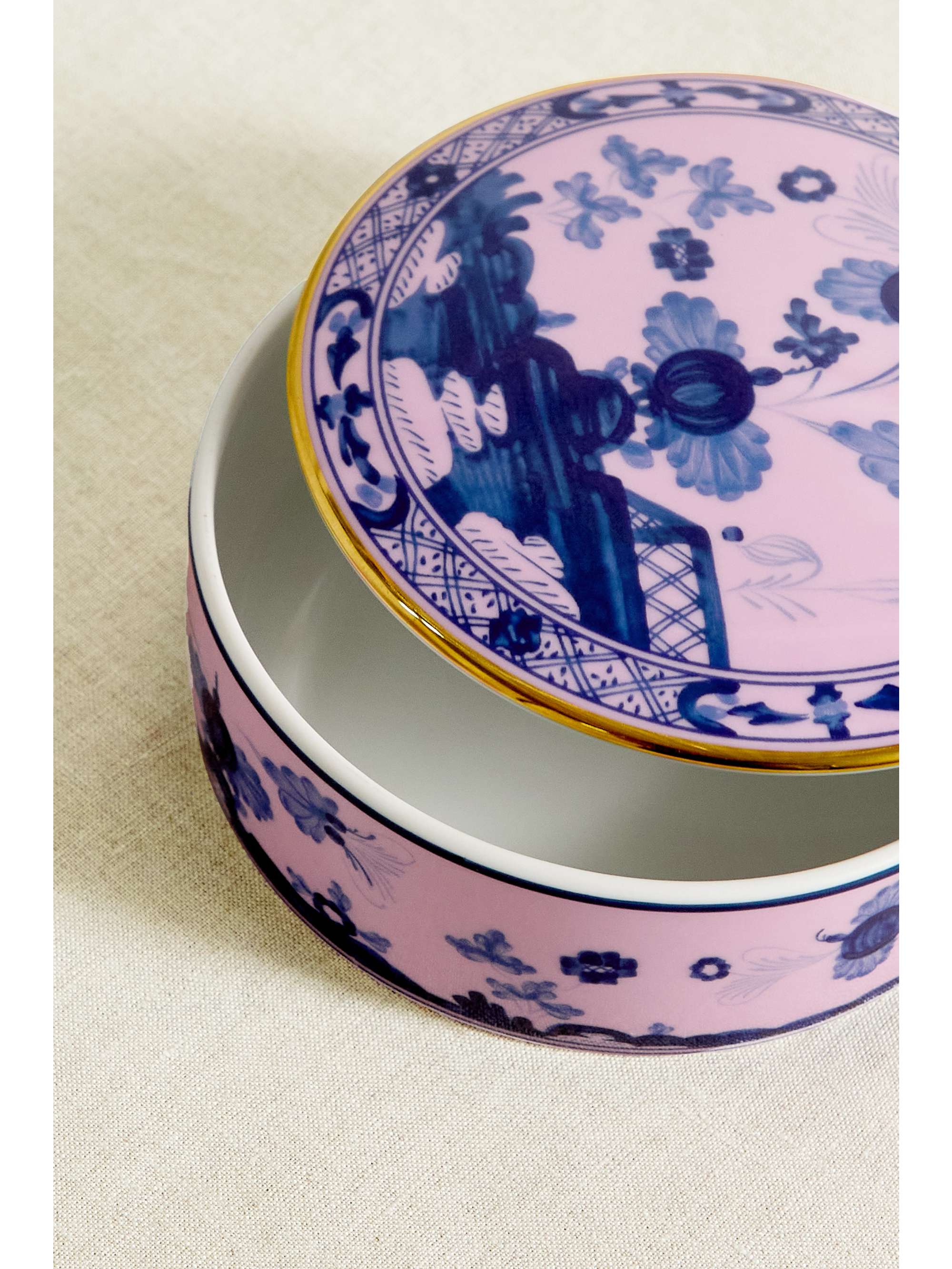 GINORI 1735 Oriente Italiano gold-plated porcelain box