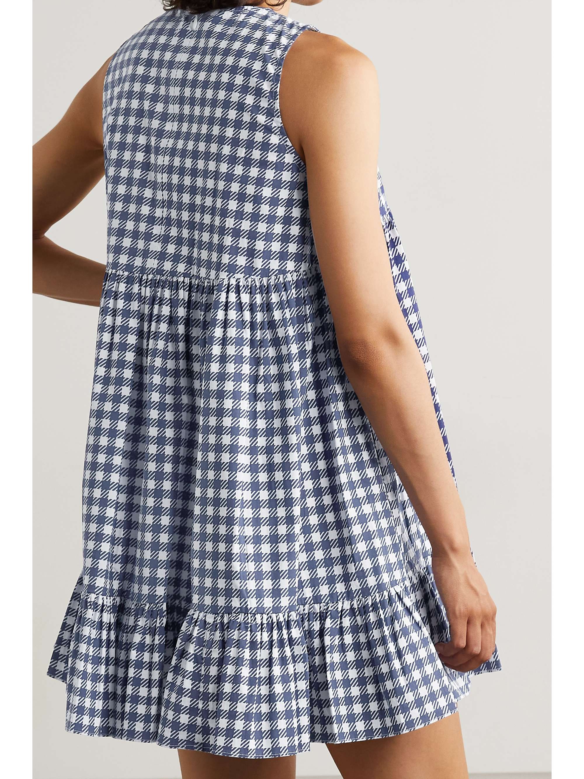 tiered gingham dress