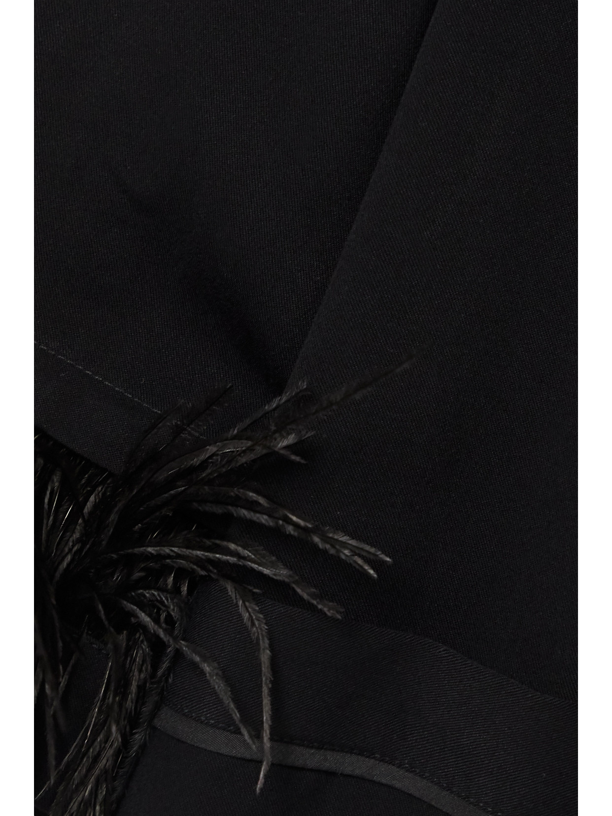 Sleeper Women's Party Feather-trimmed Woven Pajama Set In Black
