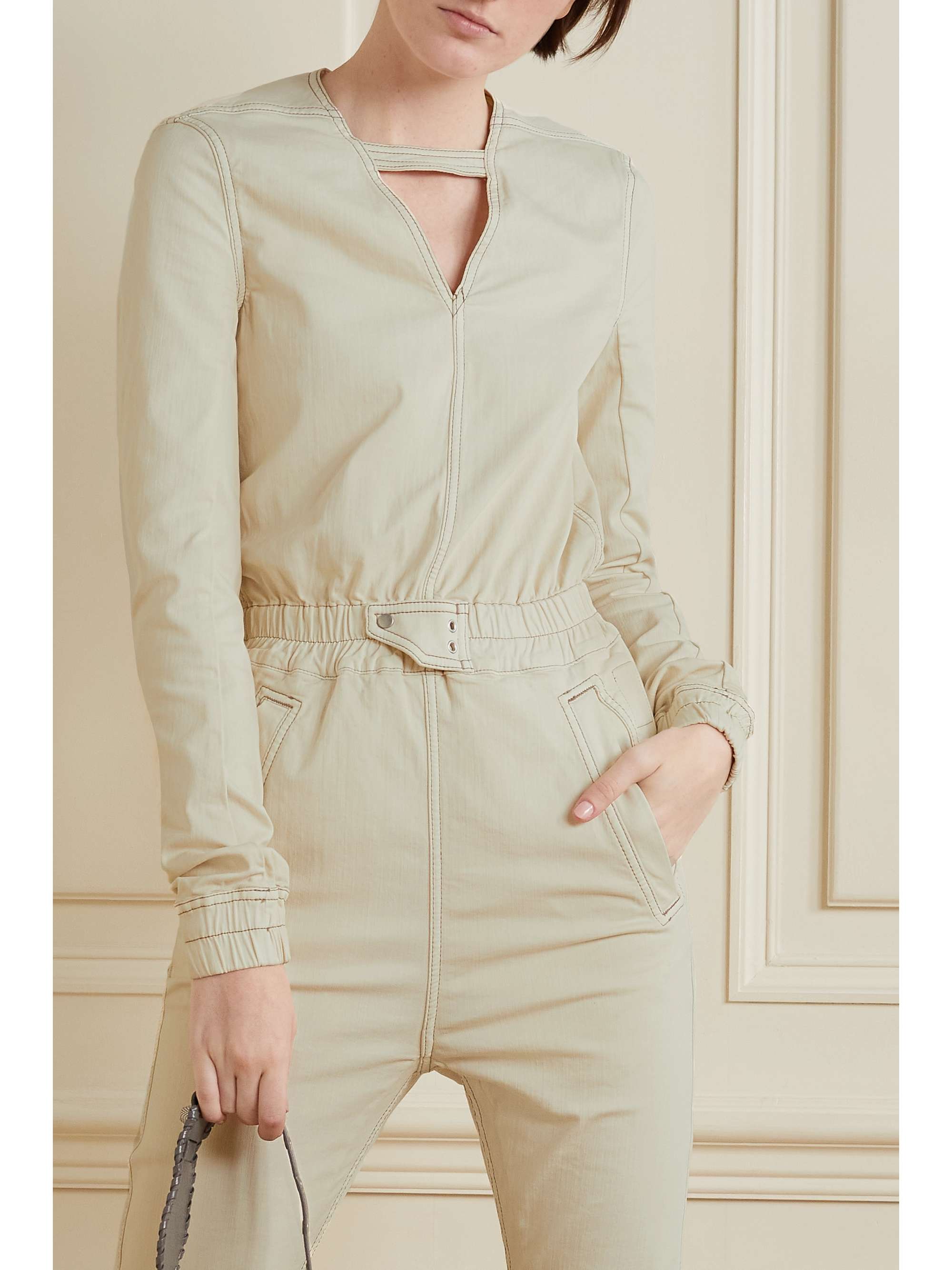 RICK OWENS Cotton-blend twill jumpsuit