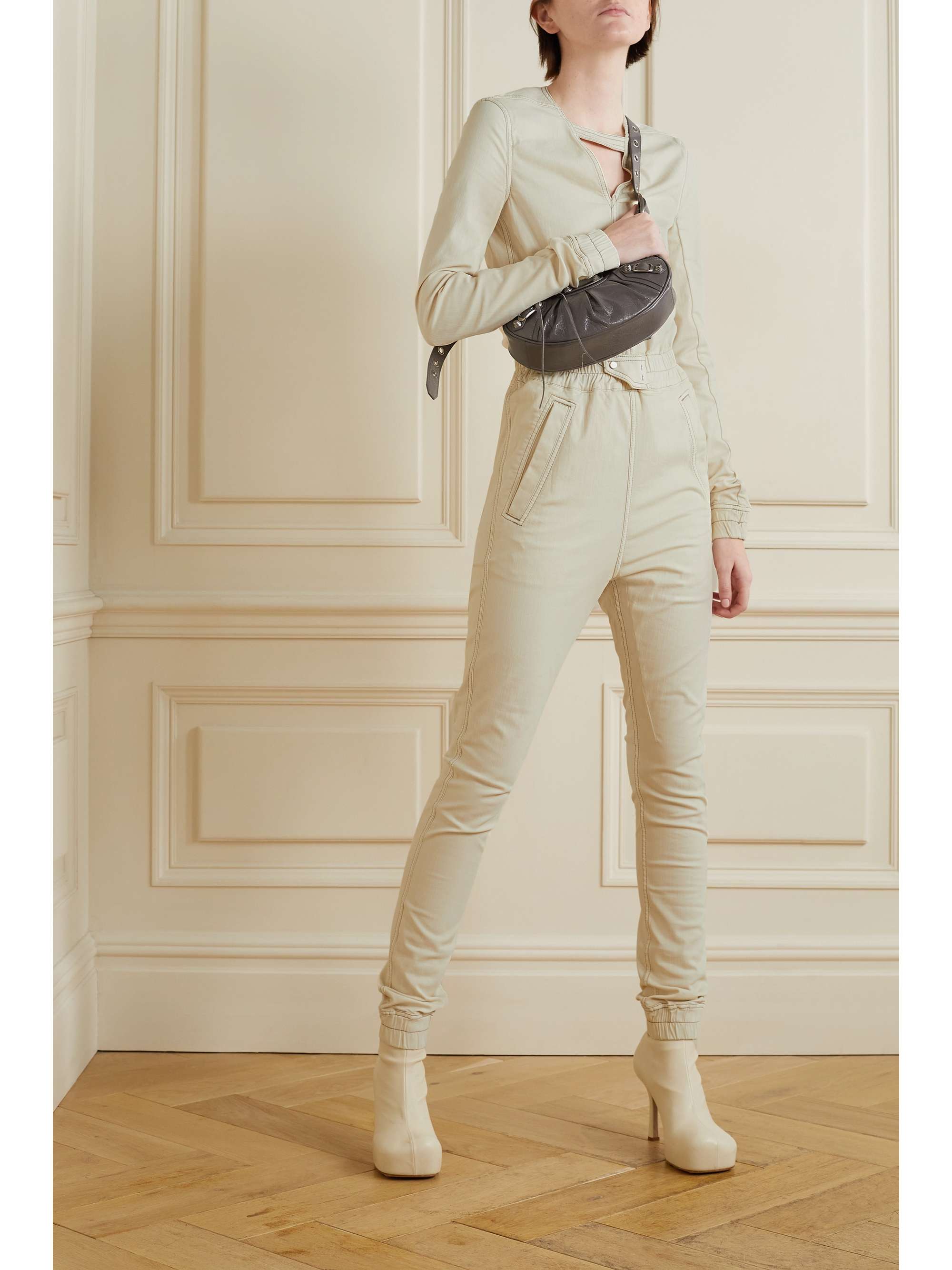 RICK OWENS Cotton-blend twill jumpsuit