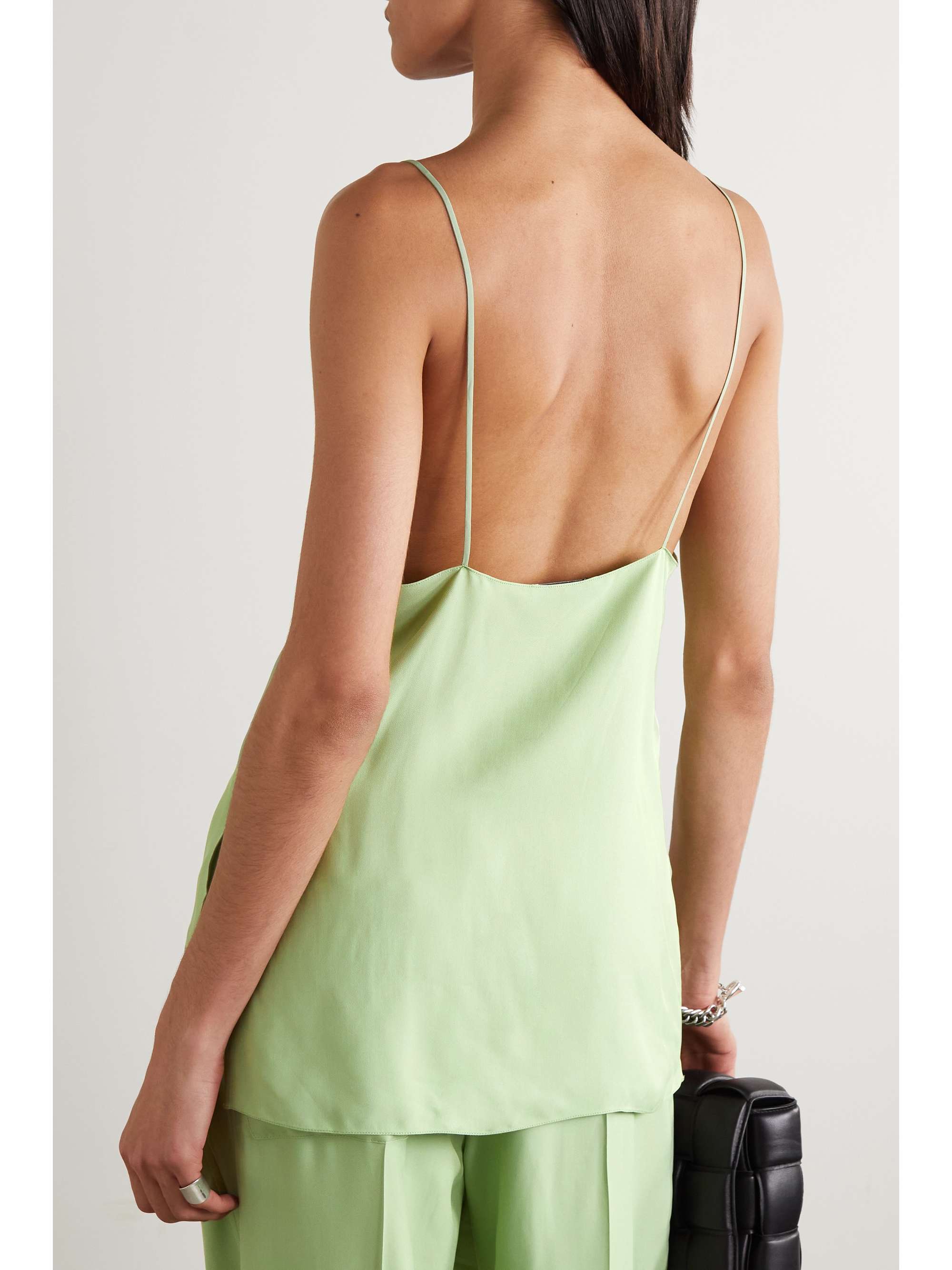 GAUCHERE Theophilia lace-trimmed twill camisole