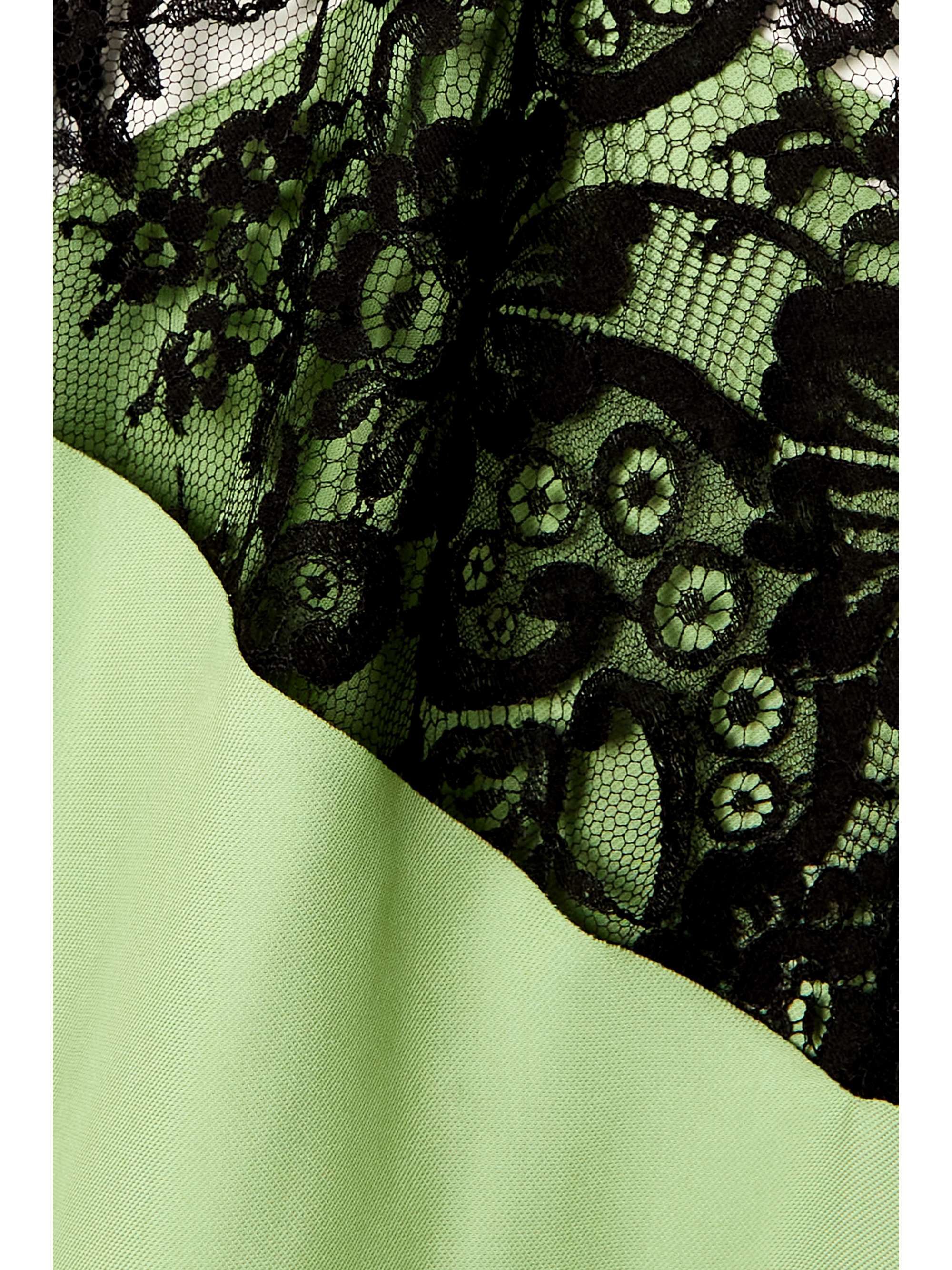 GAUCHERE Theophilia lace-trimmed twill camisole