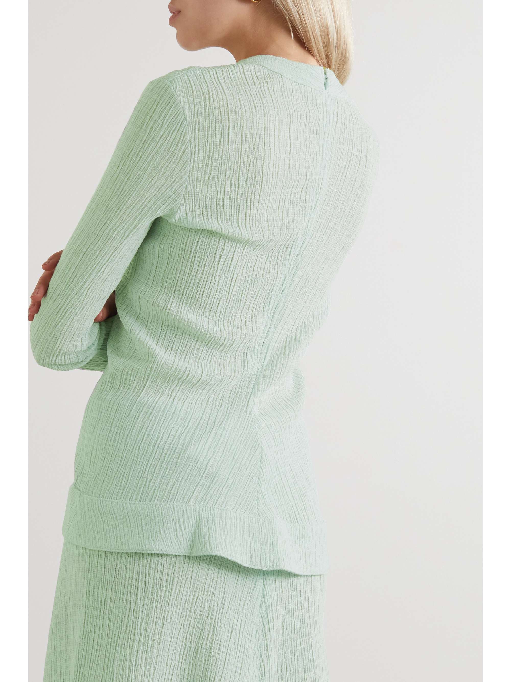 JIL SANDER Textured-crepe top