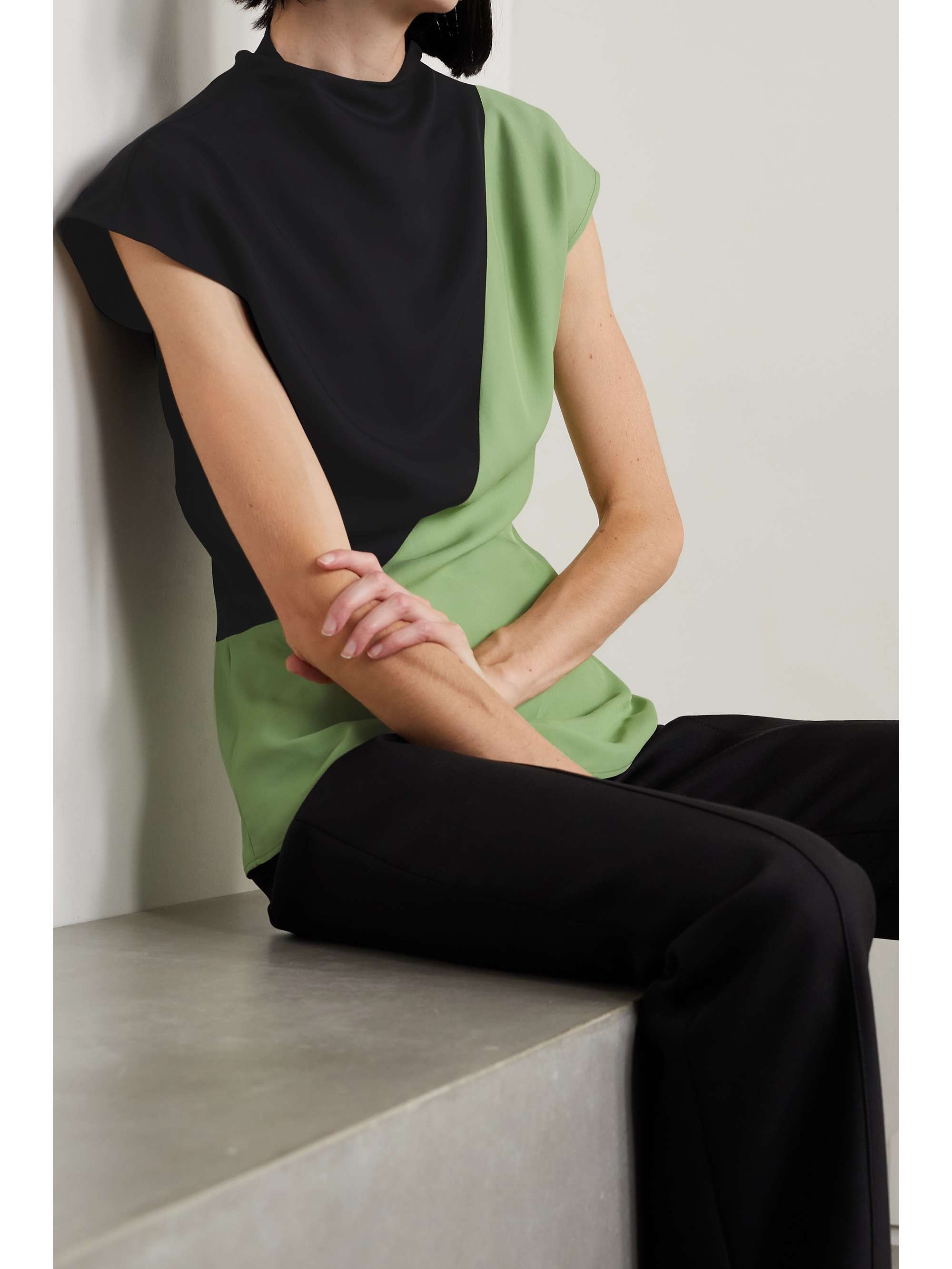 GAUCHERE Taos two-tone twill top