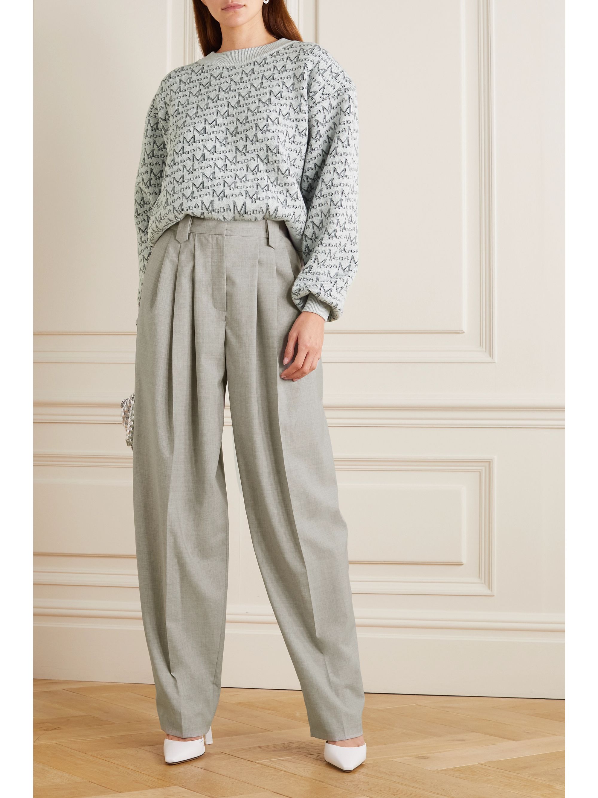 Wool tapered pants Clearance