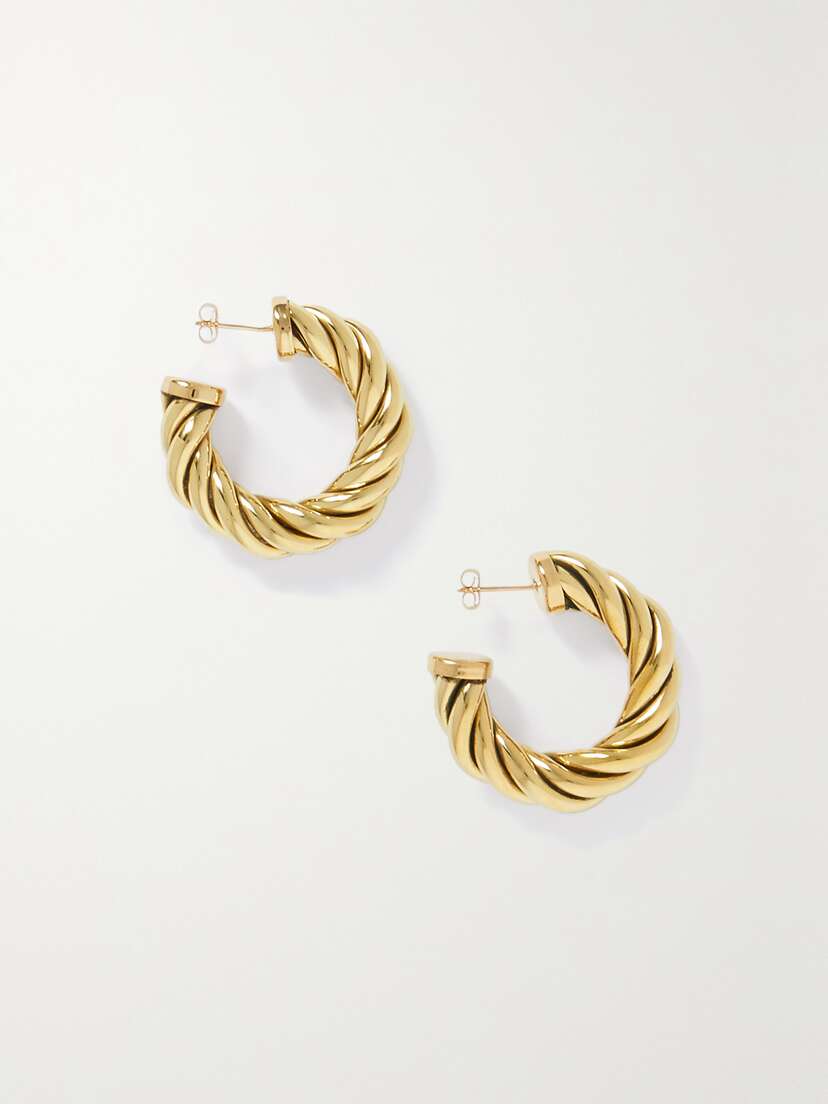 Laura Lombardi Spira Gold-plated Recycled Hoop Earrings