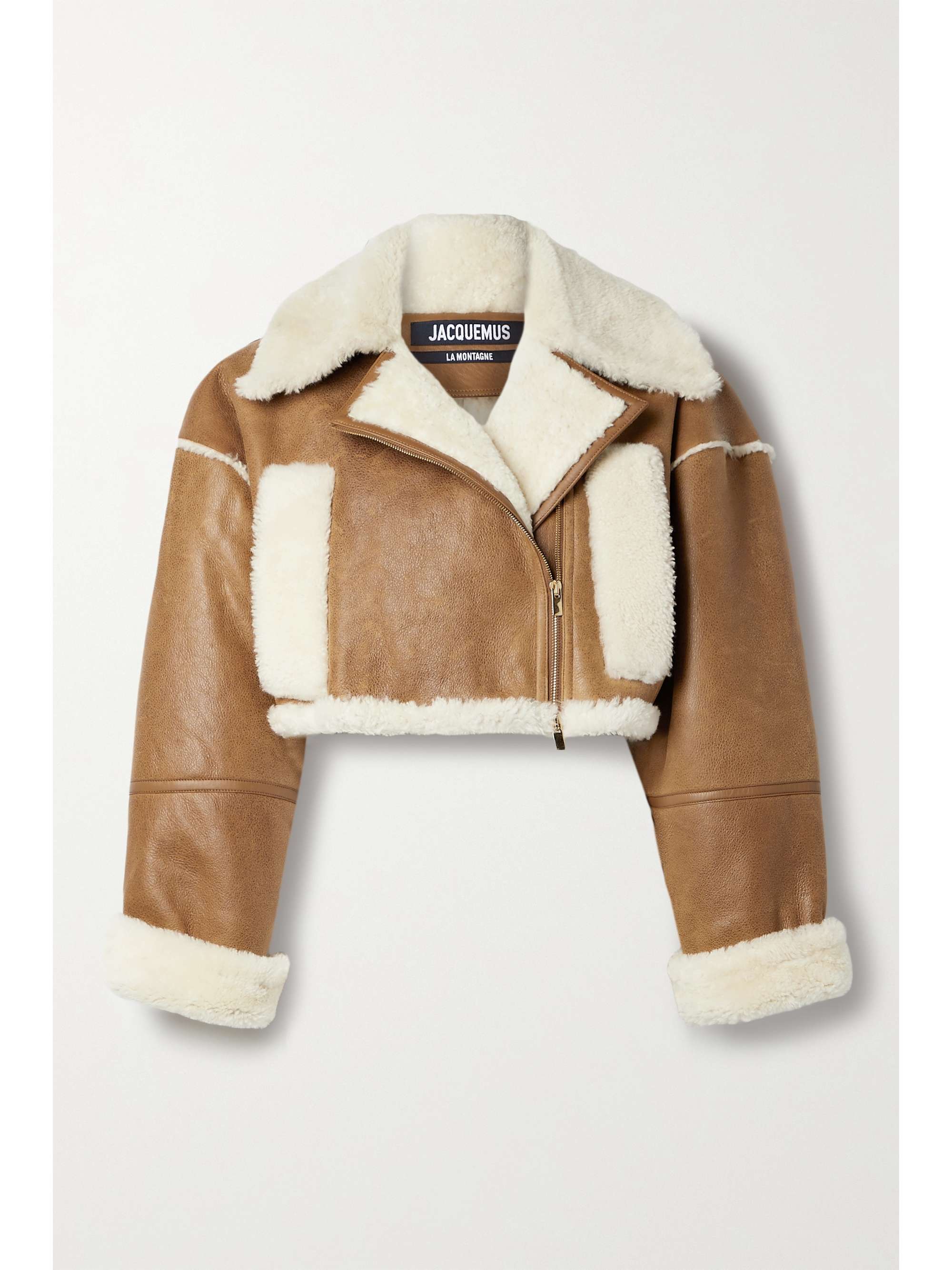 leather shearling moto jacket