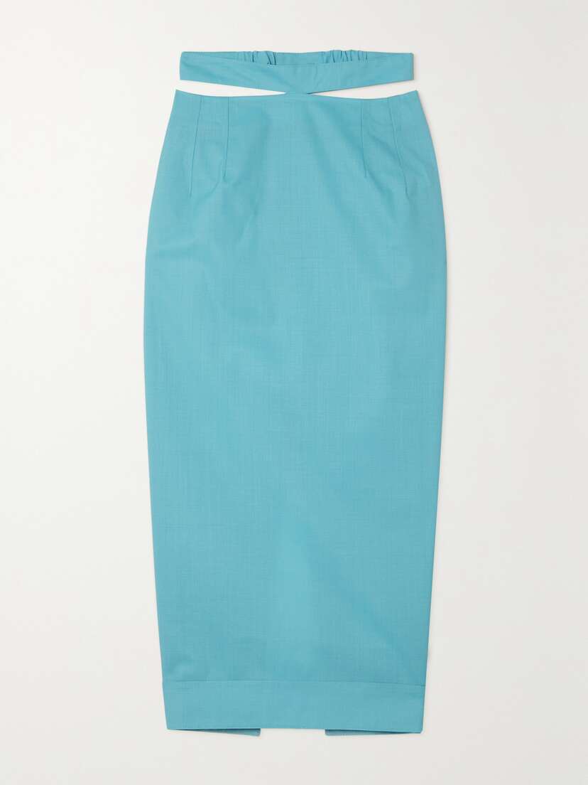 Jacquemus Valerie Cutout Wool Midi Skirt