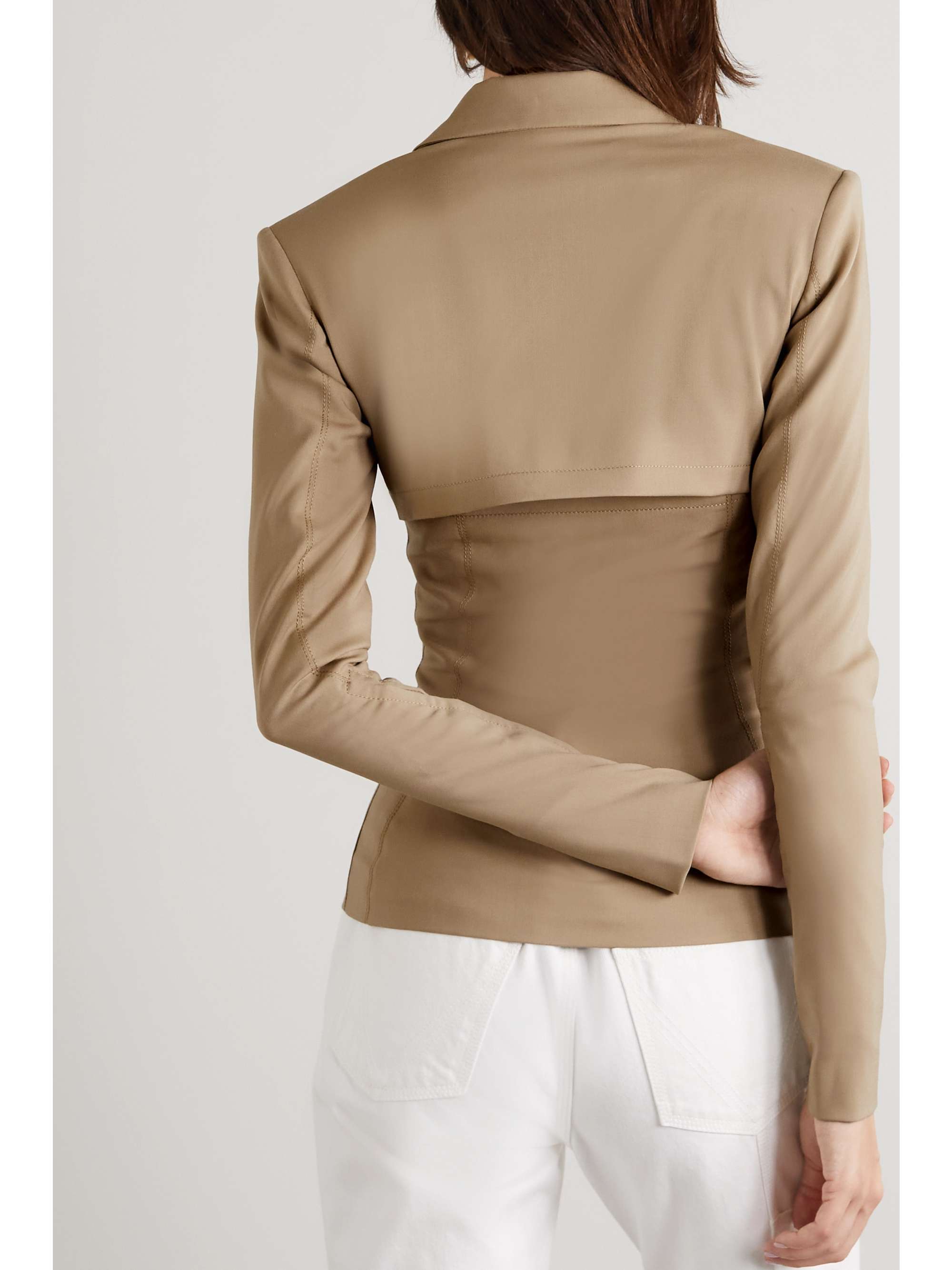 JACQUEMUS Obiou cutout paneled wool-blend blazer