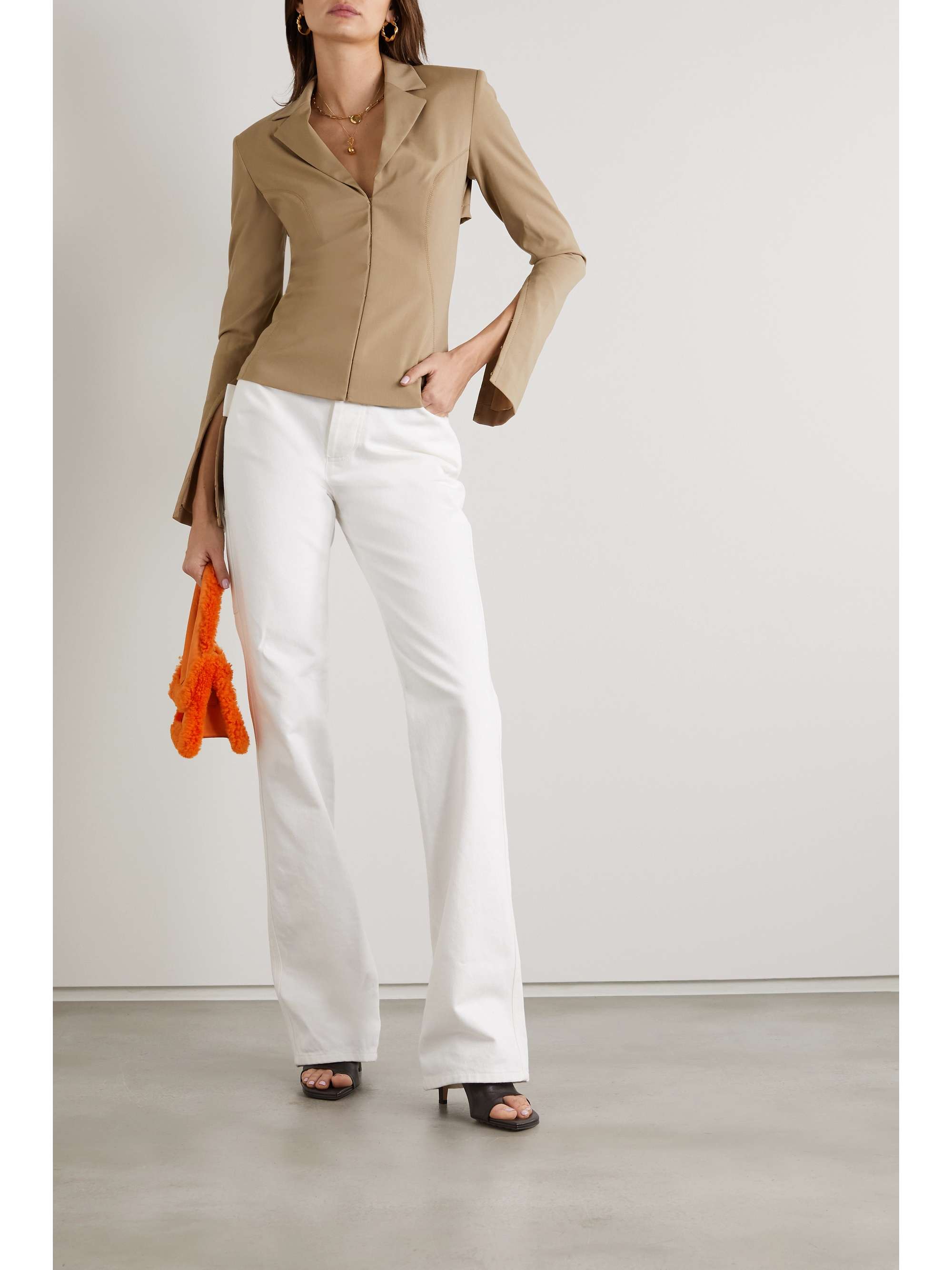 JACQUEMUS Obiou cutout paneled wool-blend blazer