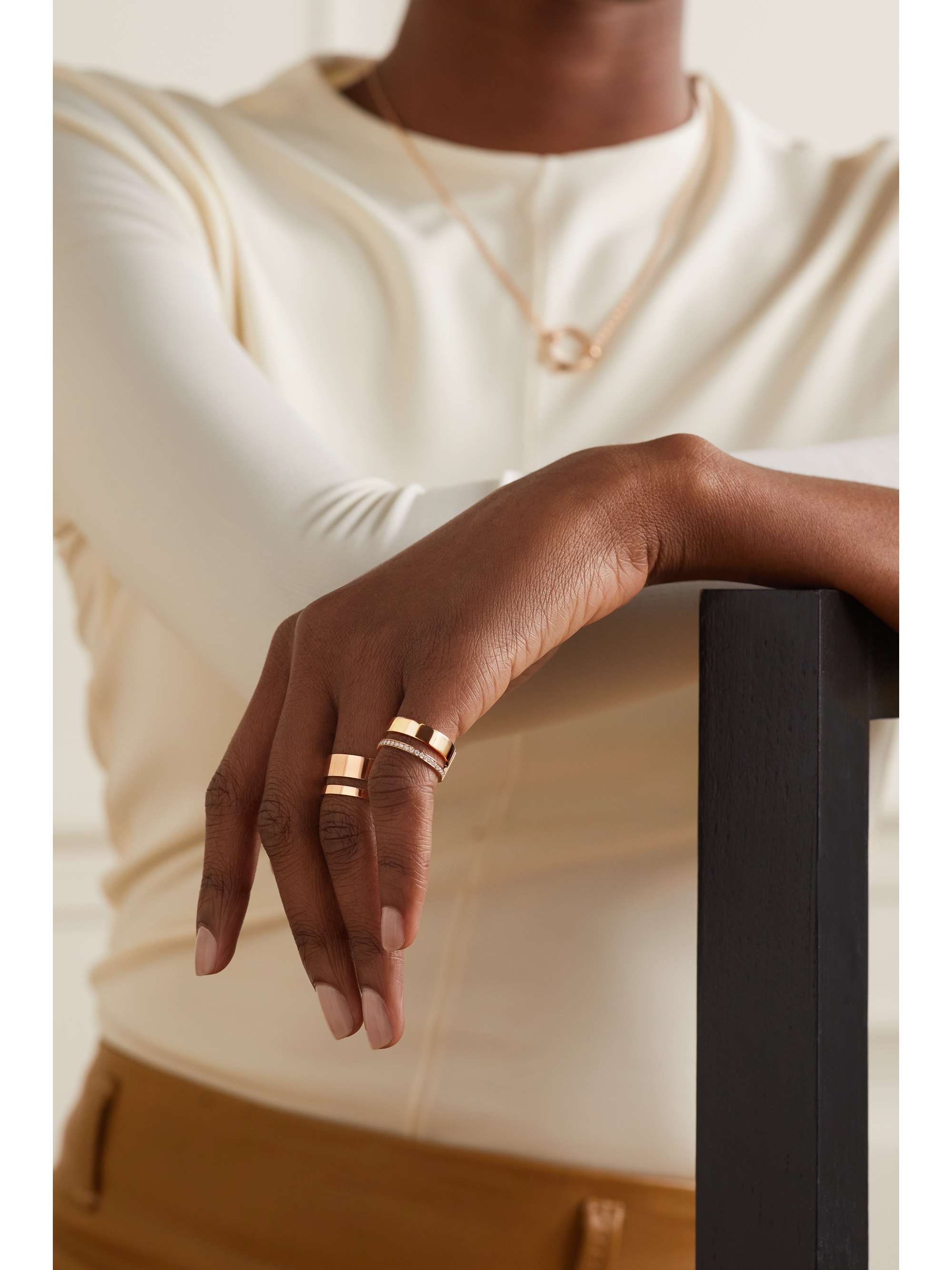 REPOSSI Berbère Module 18-karat rose gold ring