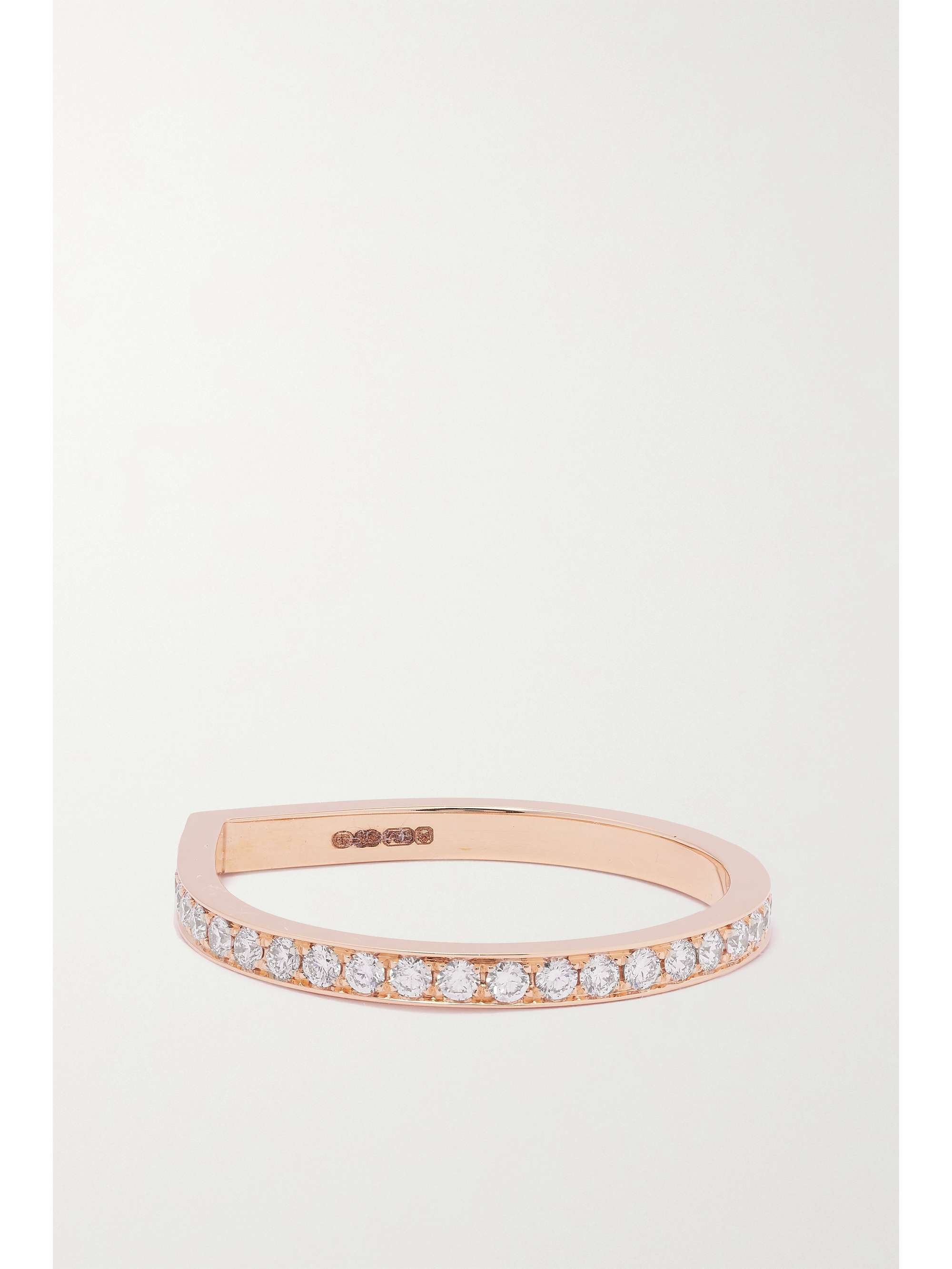 REPOSSI Anello in oro rosa 18 carati con diamanti Antifer