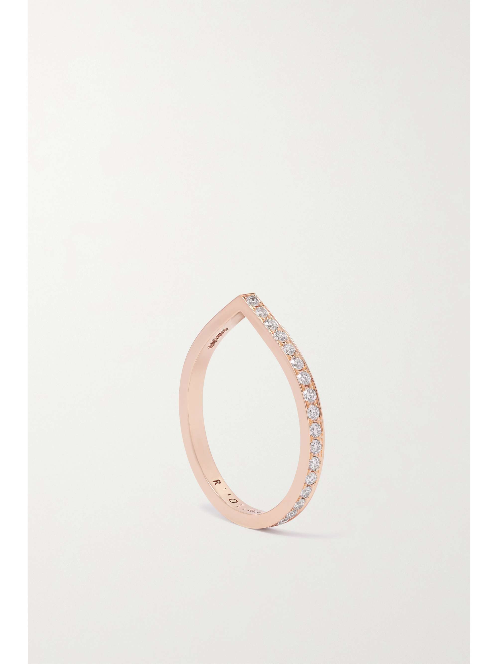 REPOSSI Anello in oro rosa 18 carati con diamanti Antifer