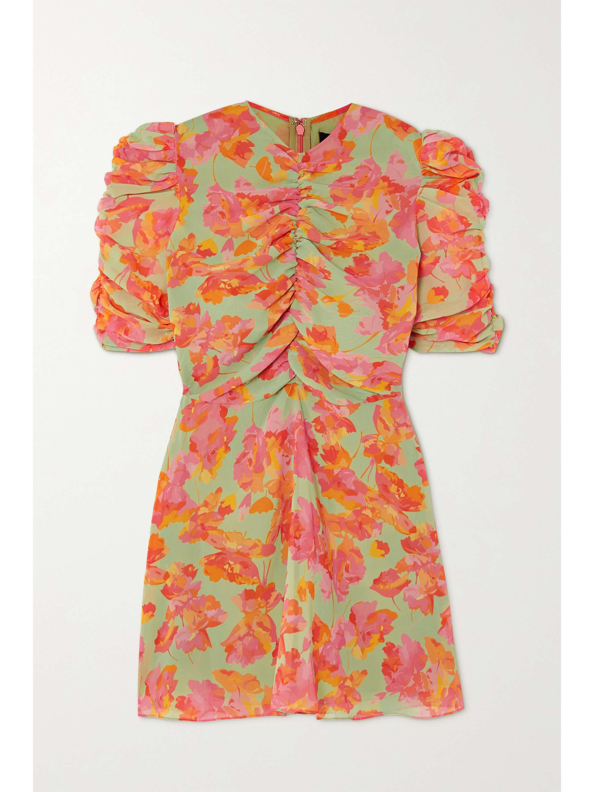 orange patterned dress