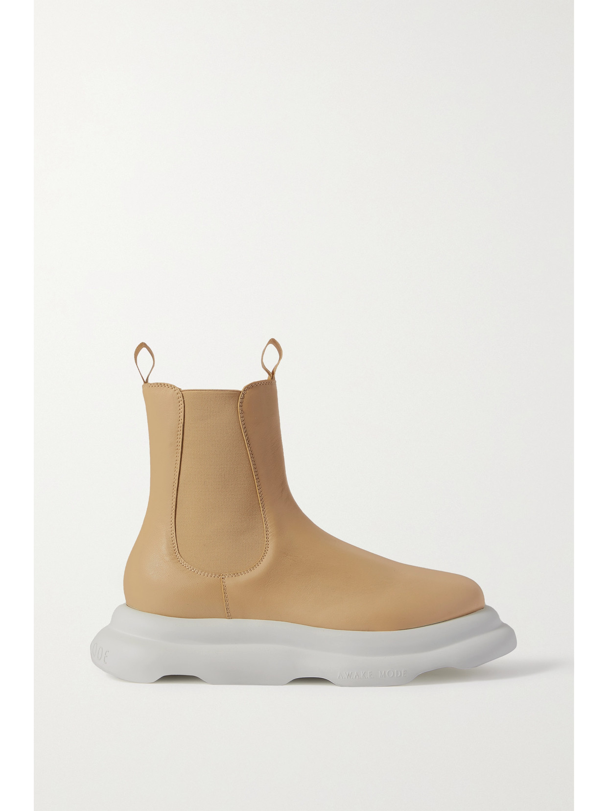 A.w.a.k.e. Casual Ariana Leather Chelsea Boots In Neutrals