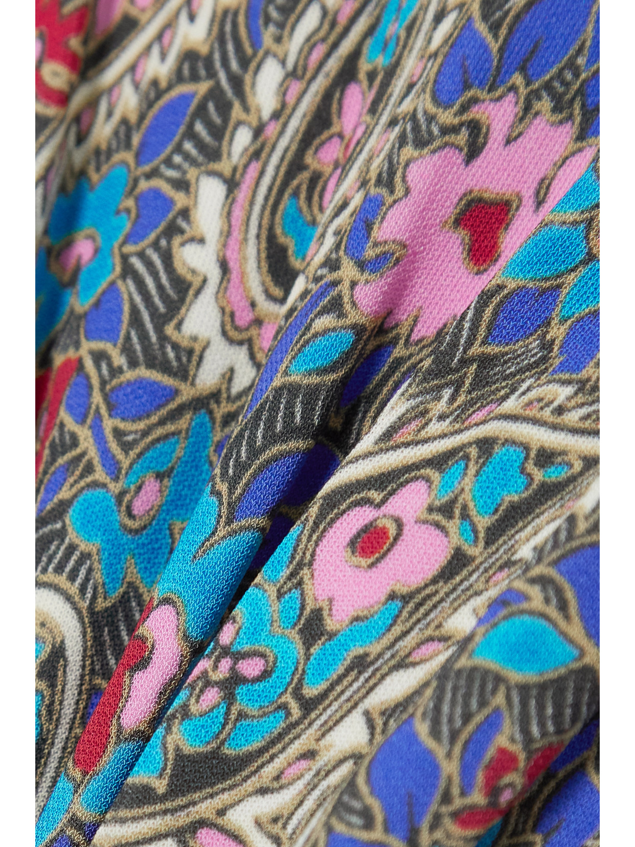 Linazi Gathered Printed Jersey Top