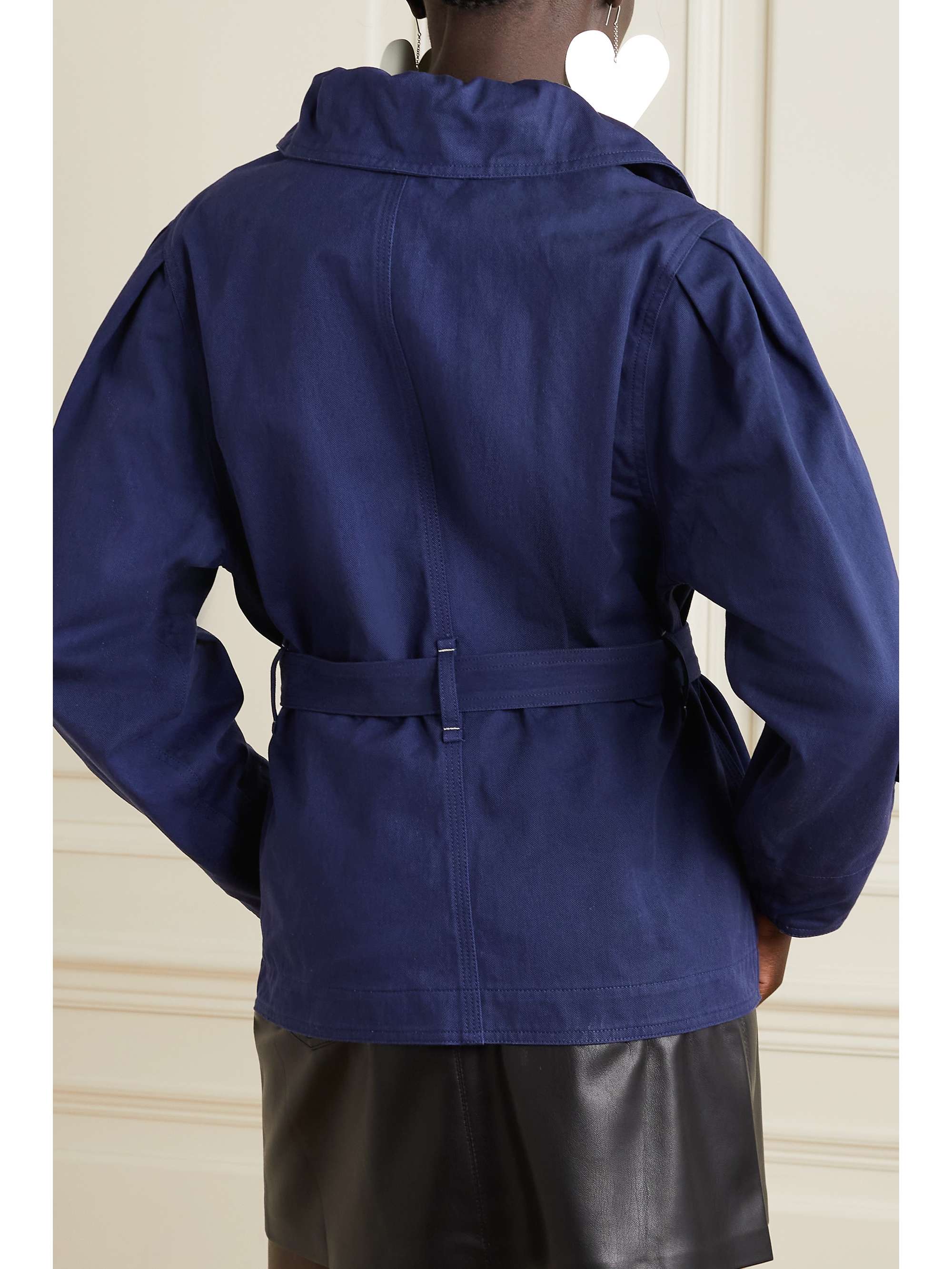 Dipazo ruffled belted cotton-twill jacket