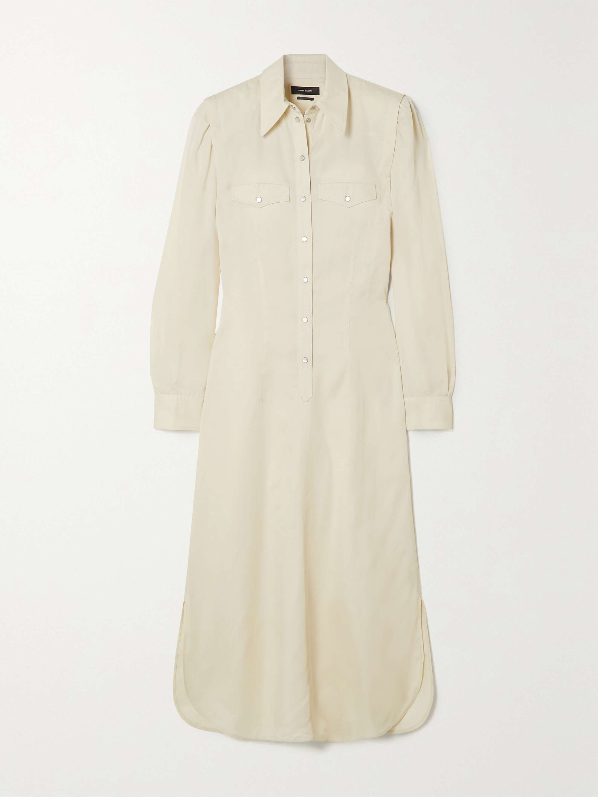 ISABEL MARANT Tonina satin-twill midi shirt dress | NET-A-PORTER