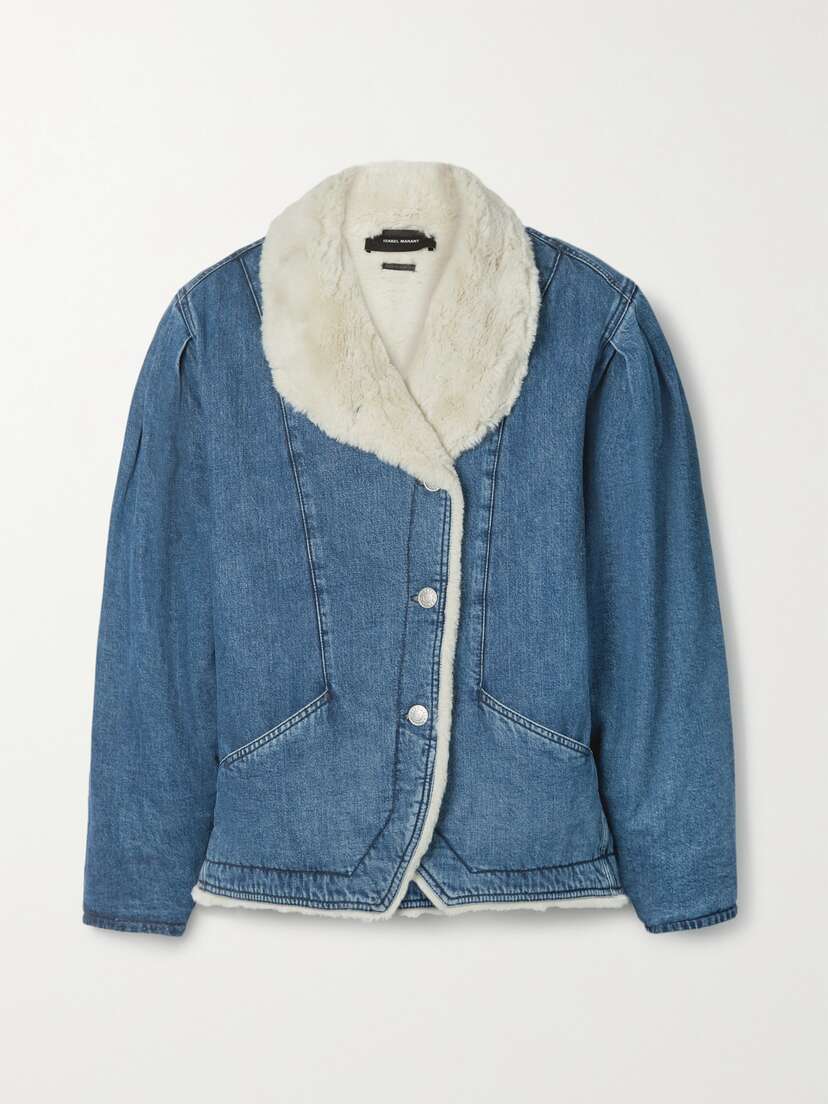 Isabel Marant Dipauline Faux Fur-lined Denim Jacket