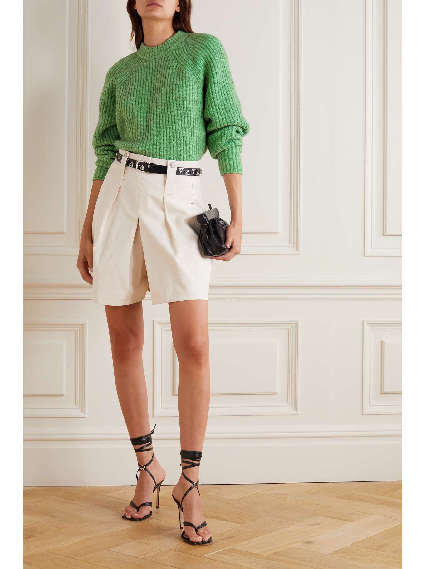 ISABEL MARANT Green Rosy ribbed cotton-blend sweater, £665.00