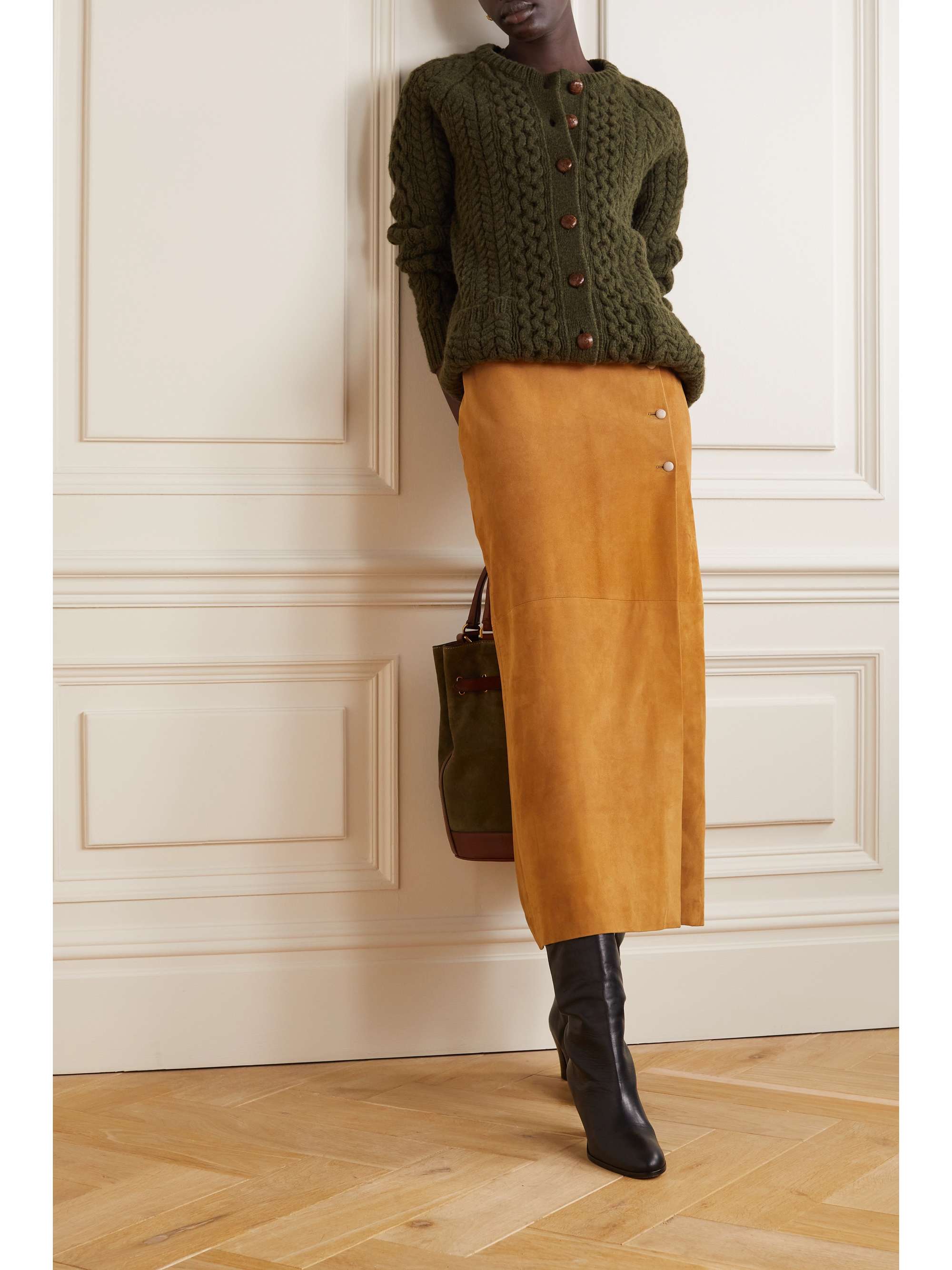GIULIVA HERITAGE The Sadie suede midi skirt
