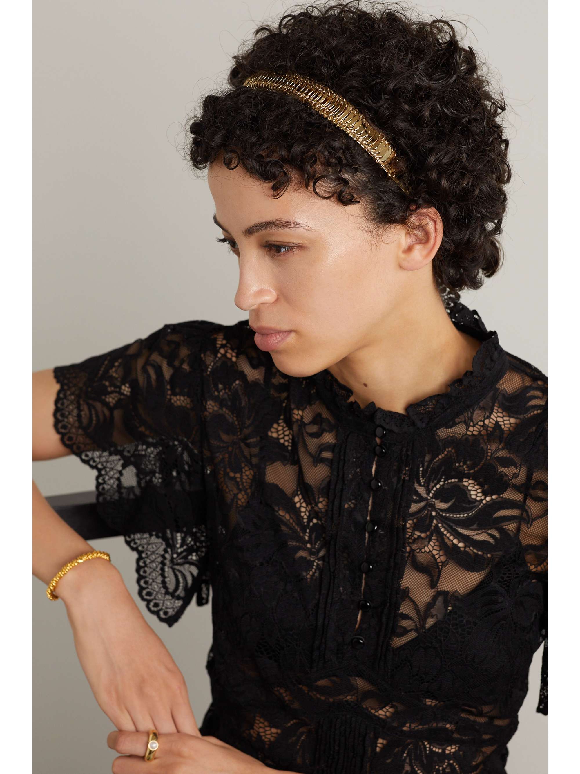 RABANNE Haarreif aus Metall-Mesh