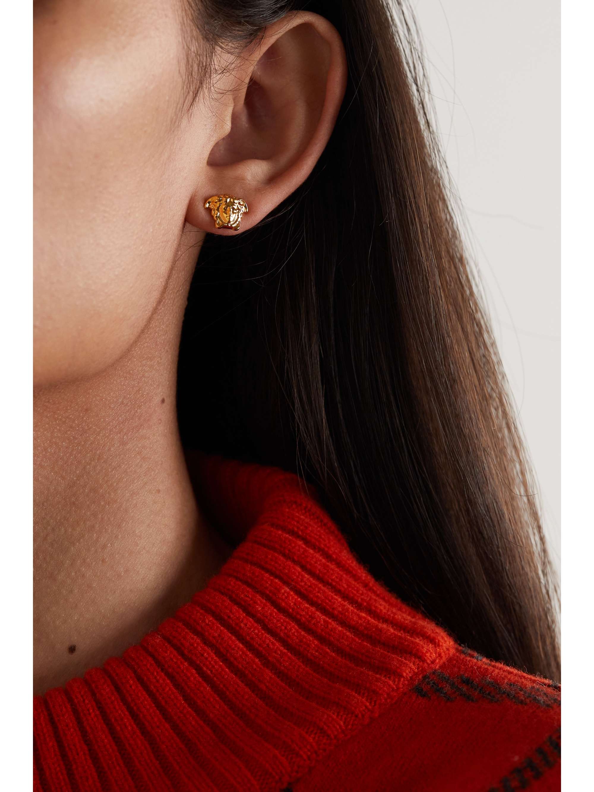 VERSACE Goldfarbene Ohrstecker