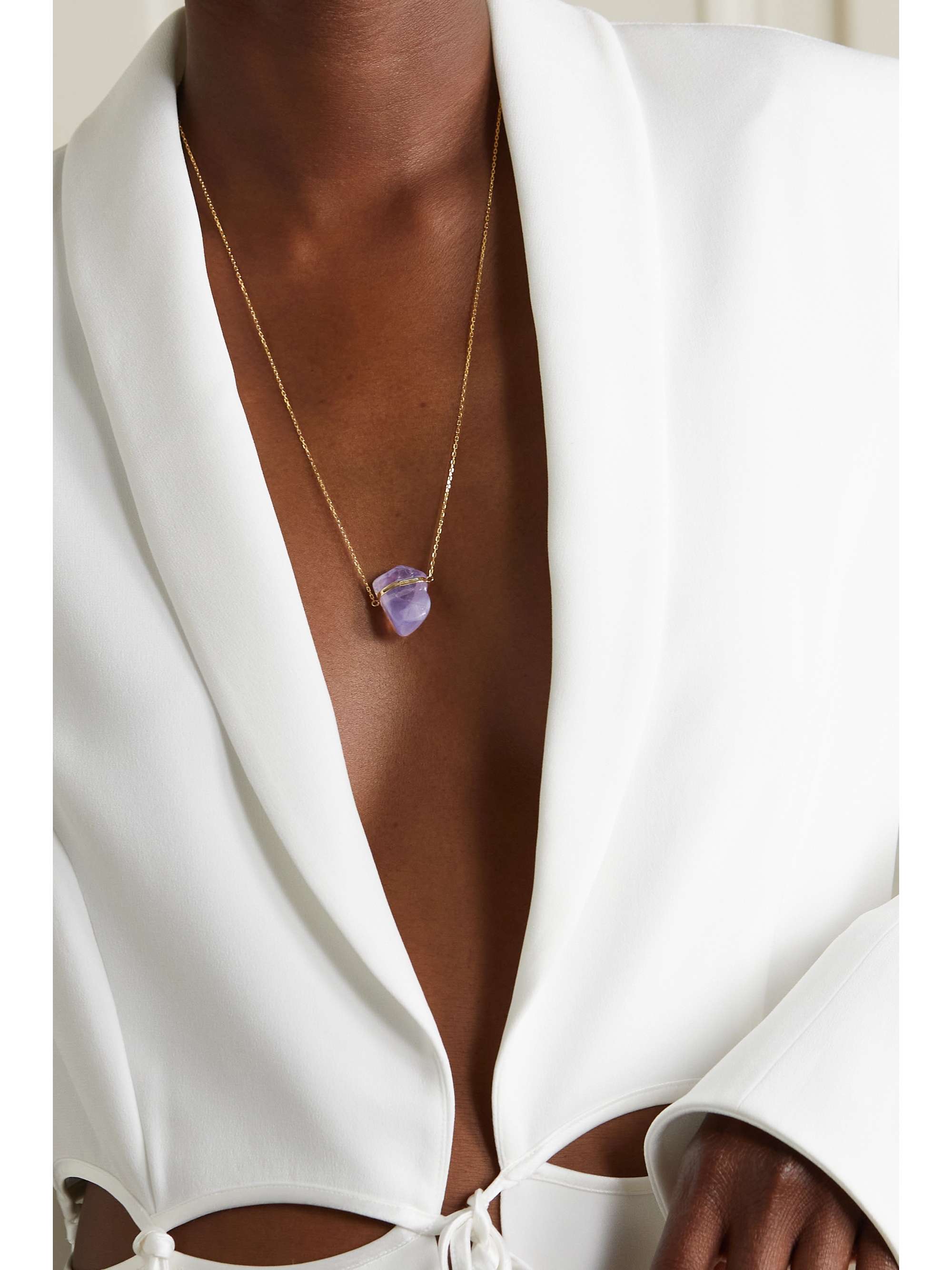 JIA JIA 14-karat gold moonstone necklace