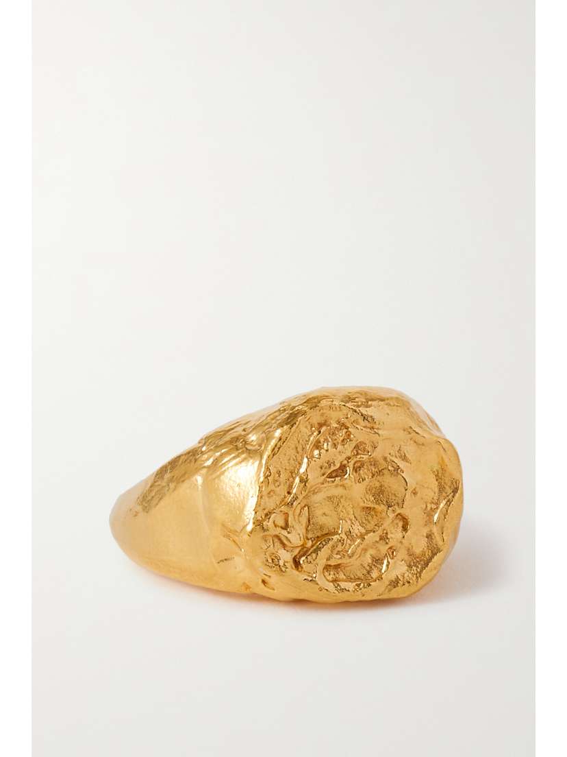 Alighieri + Net Sustain Pisces Gold-plated Ring