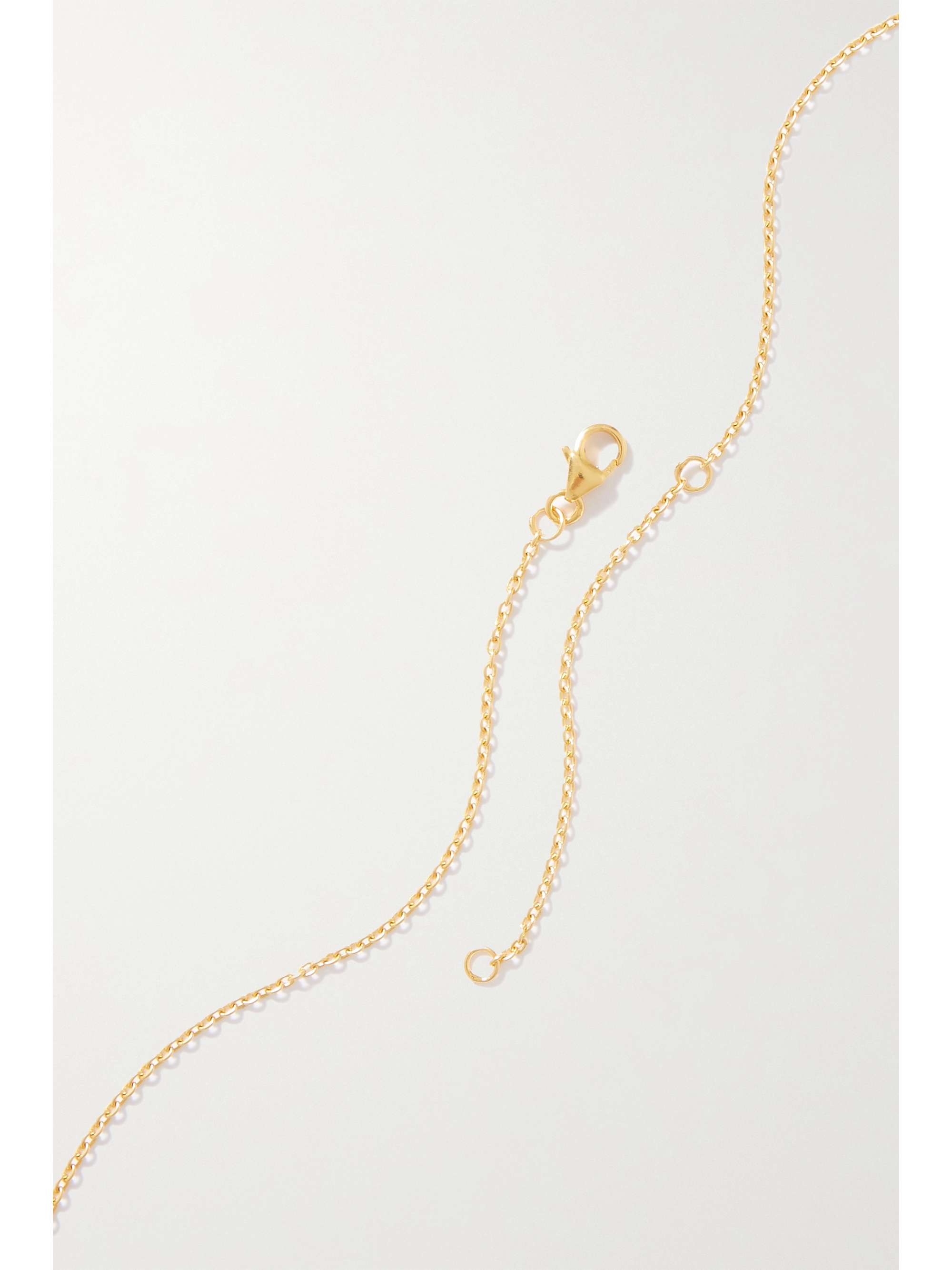 PACHAREE Alphabet gold-plated emerald necklace