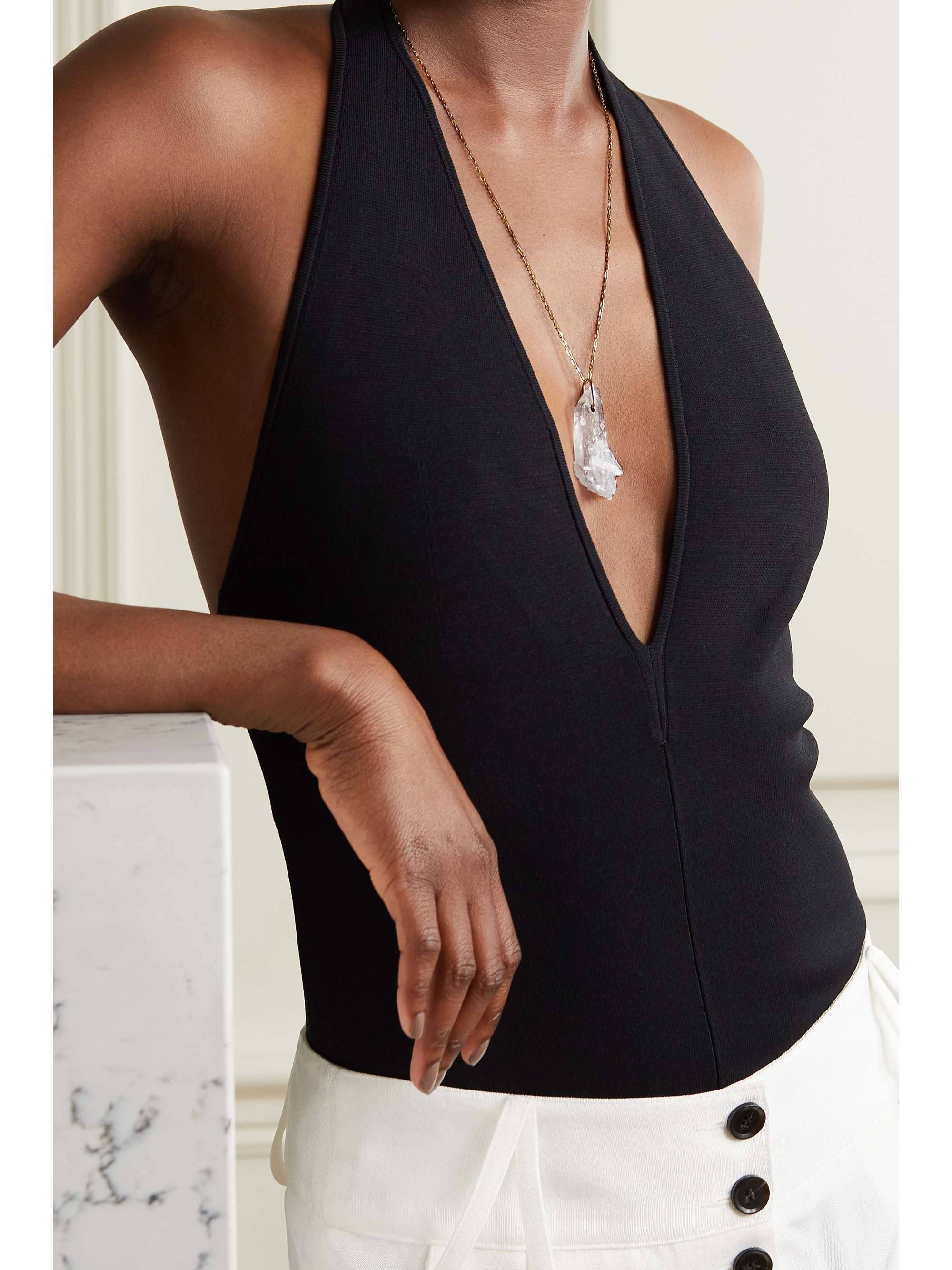 JIA JIA 14-karat gold quartz necklace