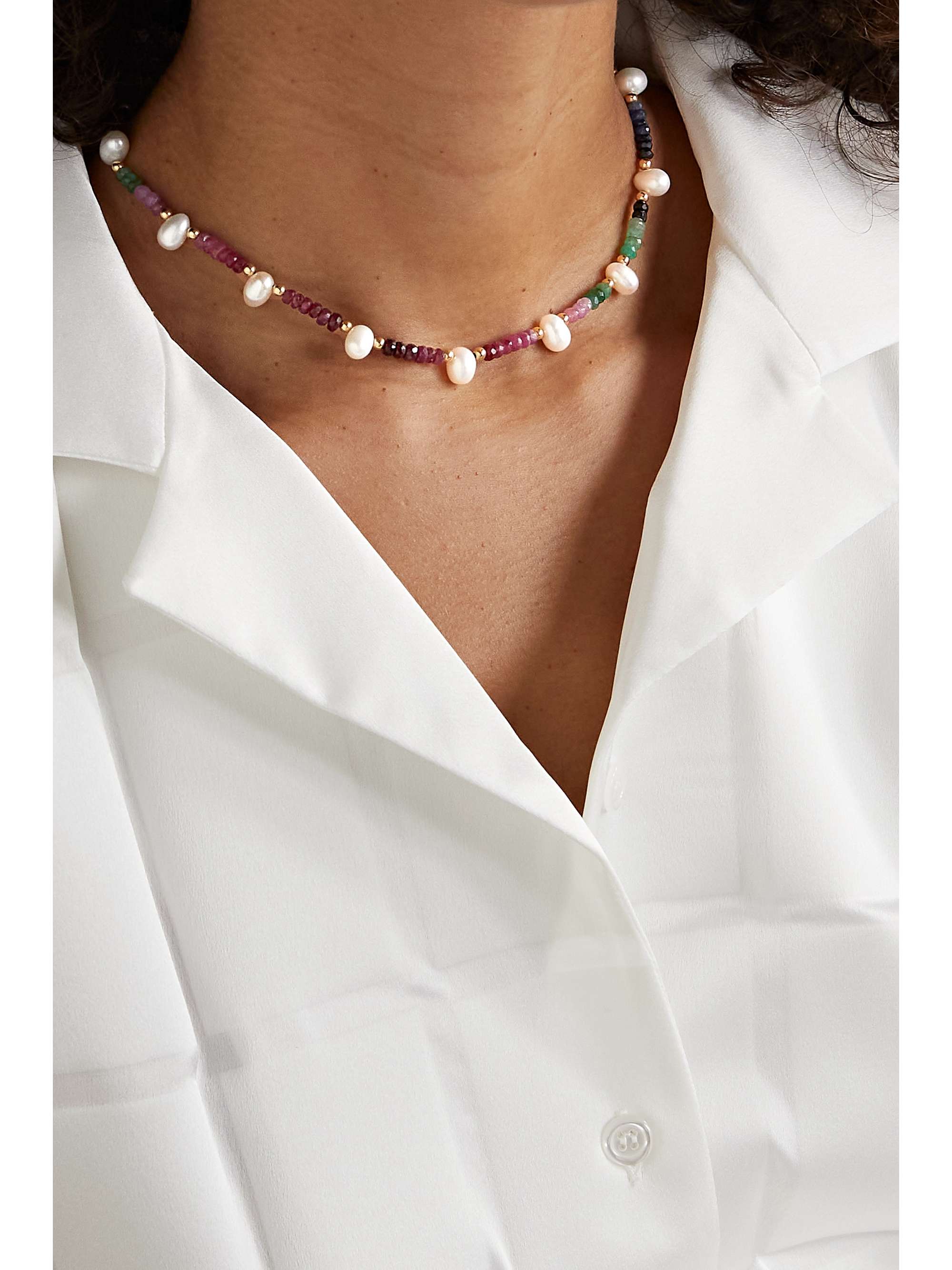 JIA JIA Arizona gold, sapphire and pearl necklace