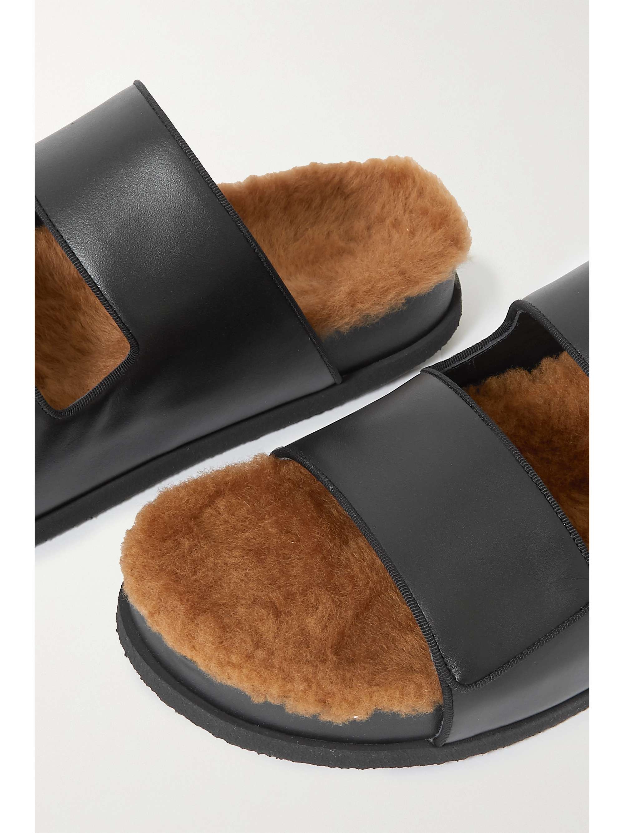 NEOUS Dombai shearling-lined leather slides