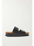 neous dombai shearling lined leather slides