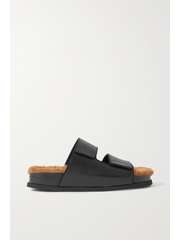 neous dombai shearling lined leather slides