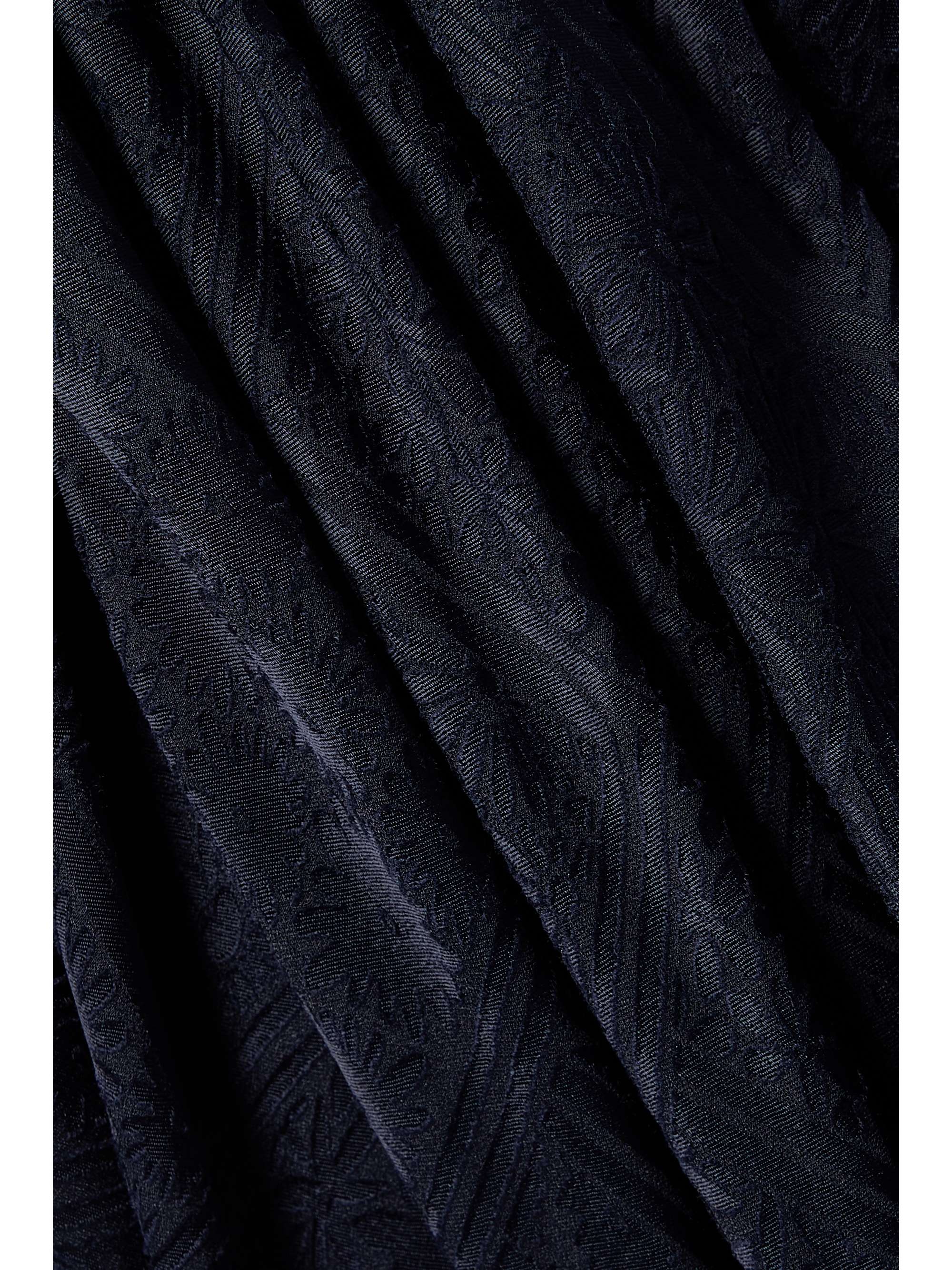 ROTATE BIRGER CHRISTENSEN Alma gathered satin-jacquard midi dress