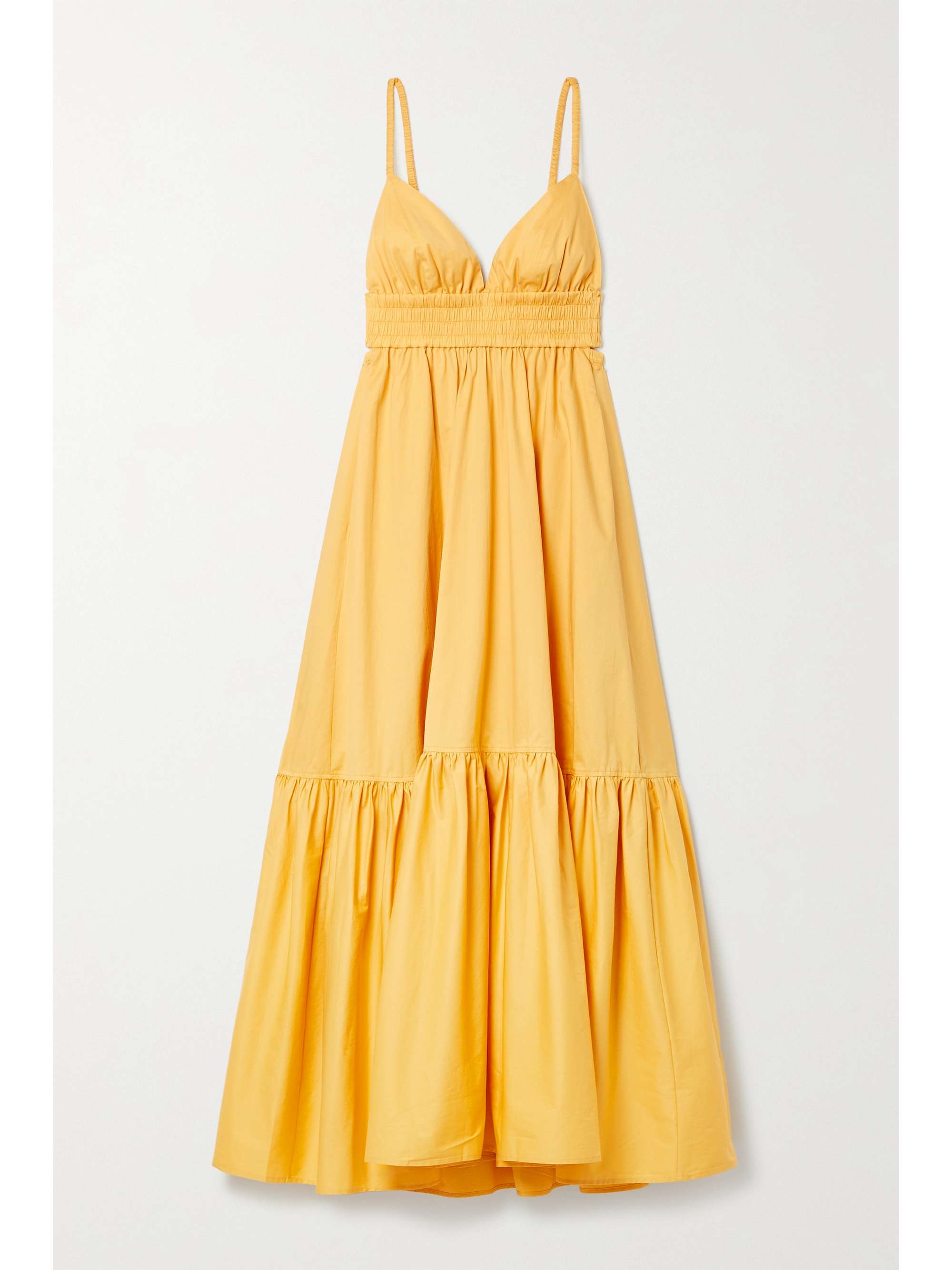 Yellow Rhodes cutout cotton-blend twill maxi dress | A.L.C. | NET-A-PORTER