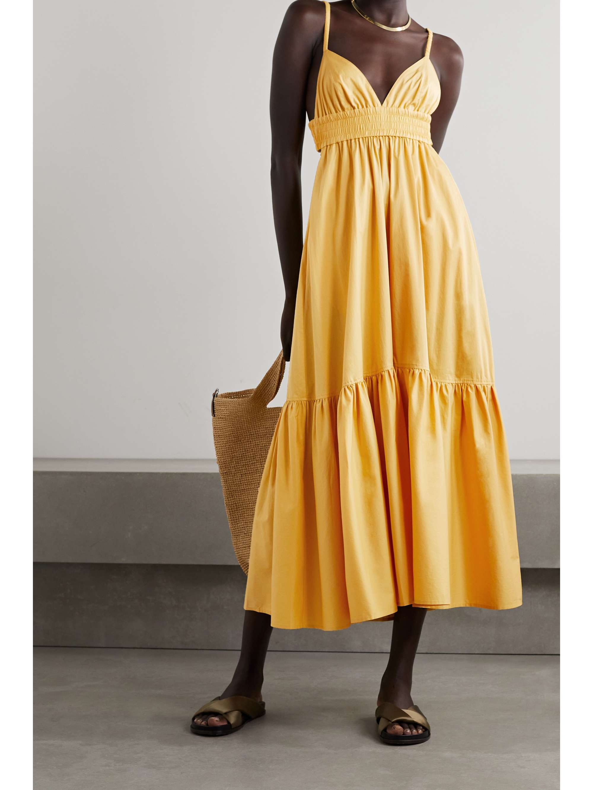 ALÉC Rhodes cutout cotton-blend twill maxi dress