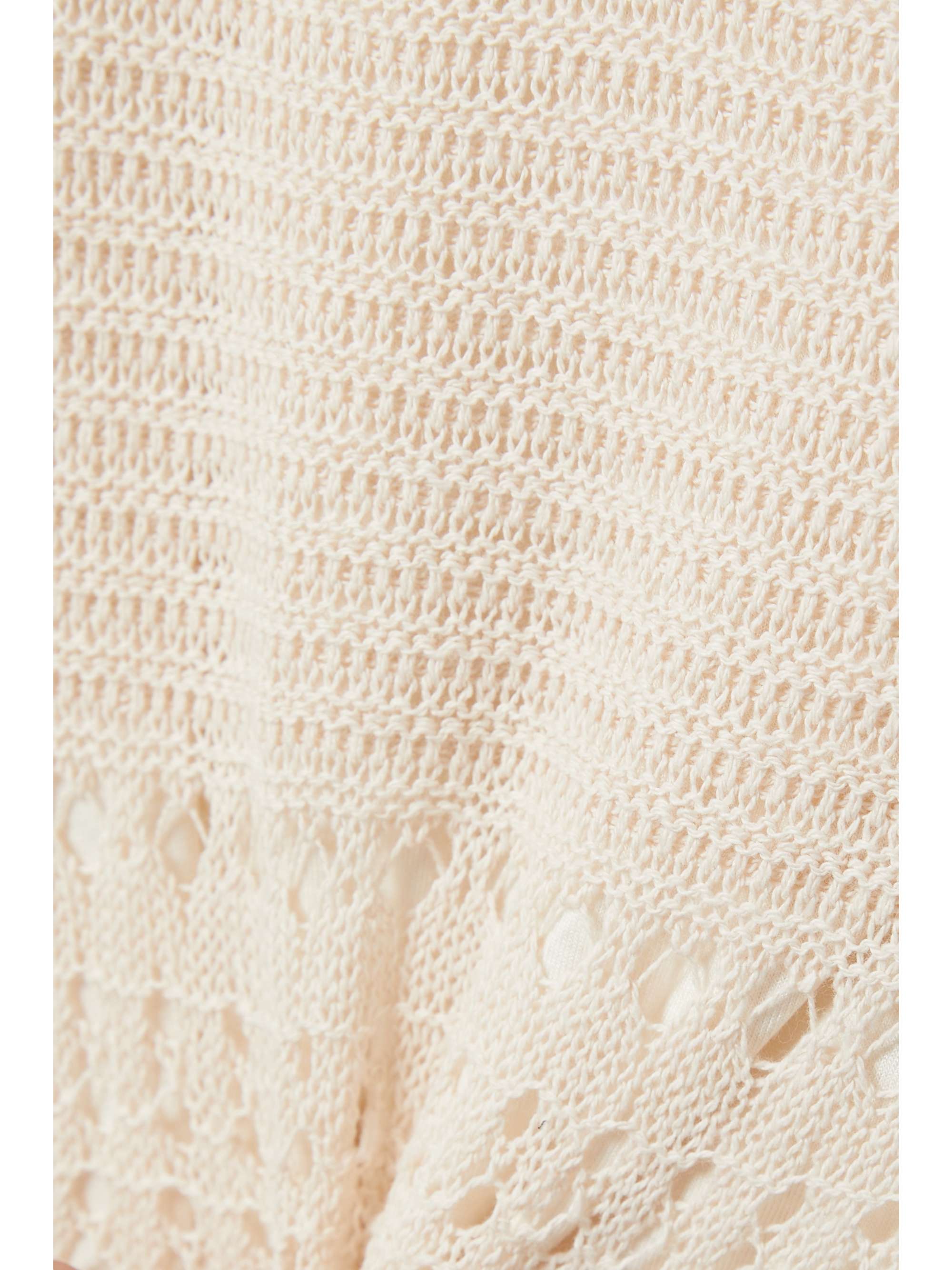 ALÉC Carolyn fringed crocheted cotton midi dress
