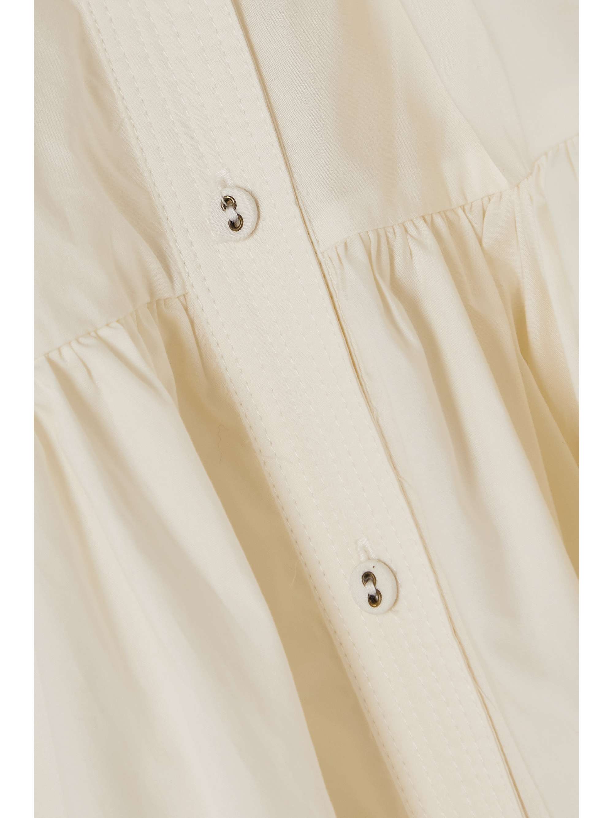 ULLA JOHNSON Jacinta tiered cotton-poplin midi skirt